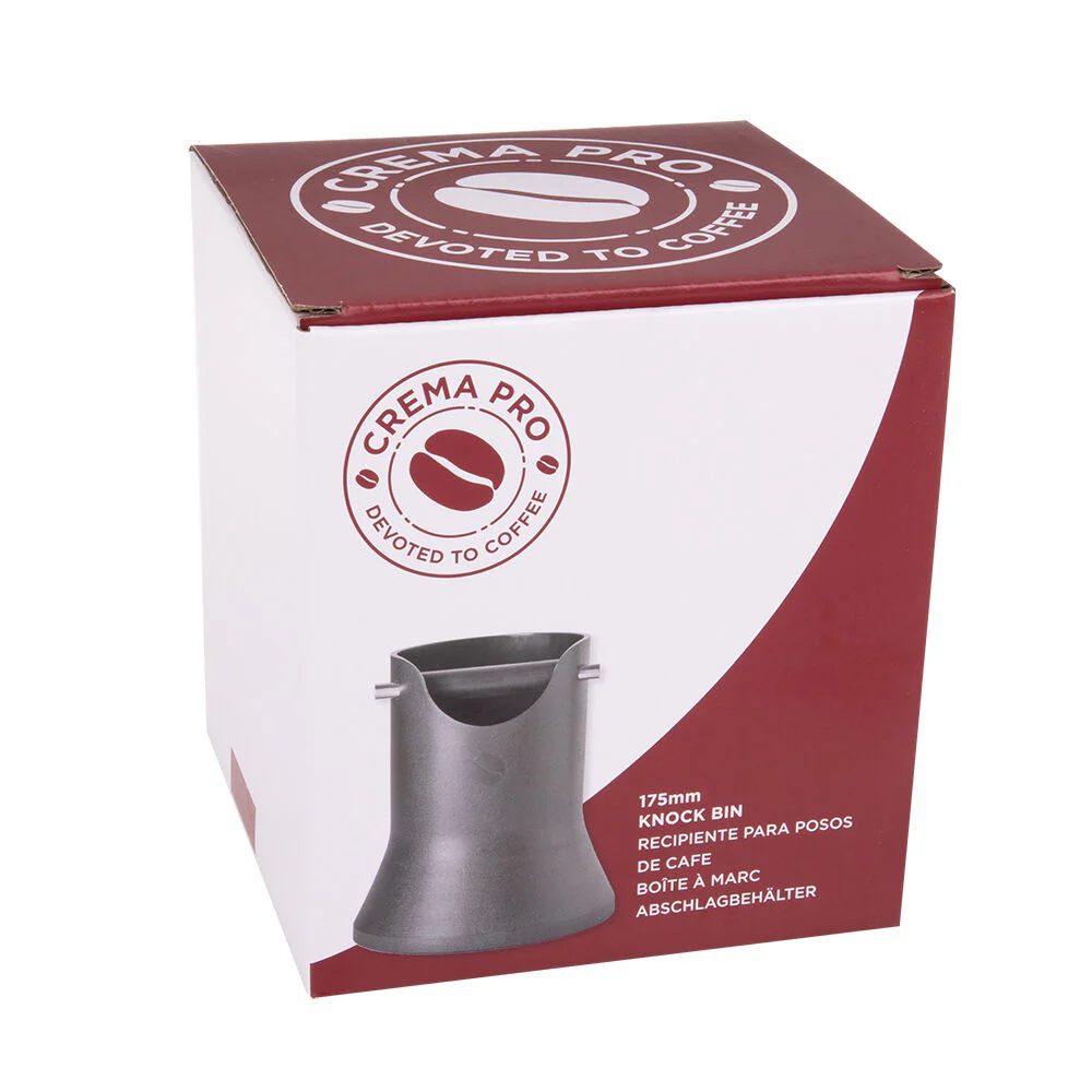 Crema Pro Polypropylene Knock Bin Coffee Grinds Waste Tamper Tube 175mm (Grey) - Image 2