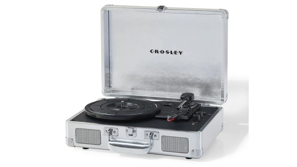 Crosley Cruiser Bluetooth Portable Turntable - Silver - Image 2