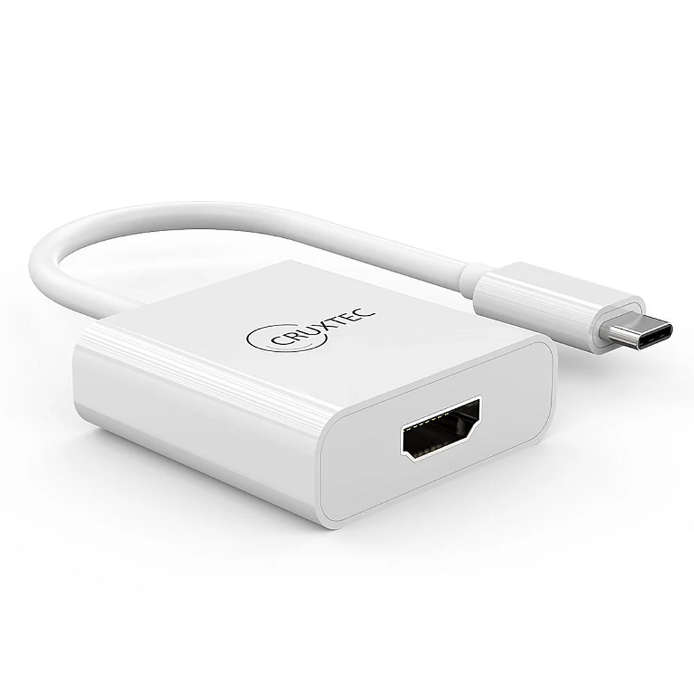 Cruxtec Type-C to HDMI 4K Adapter (White) - Image 2