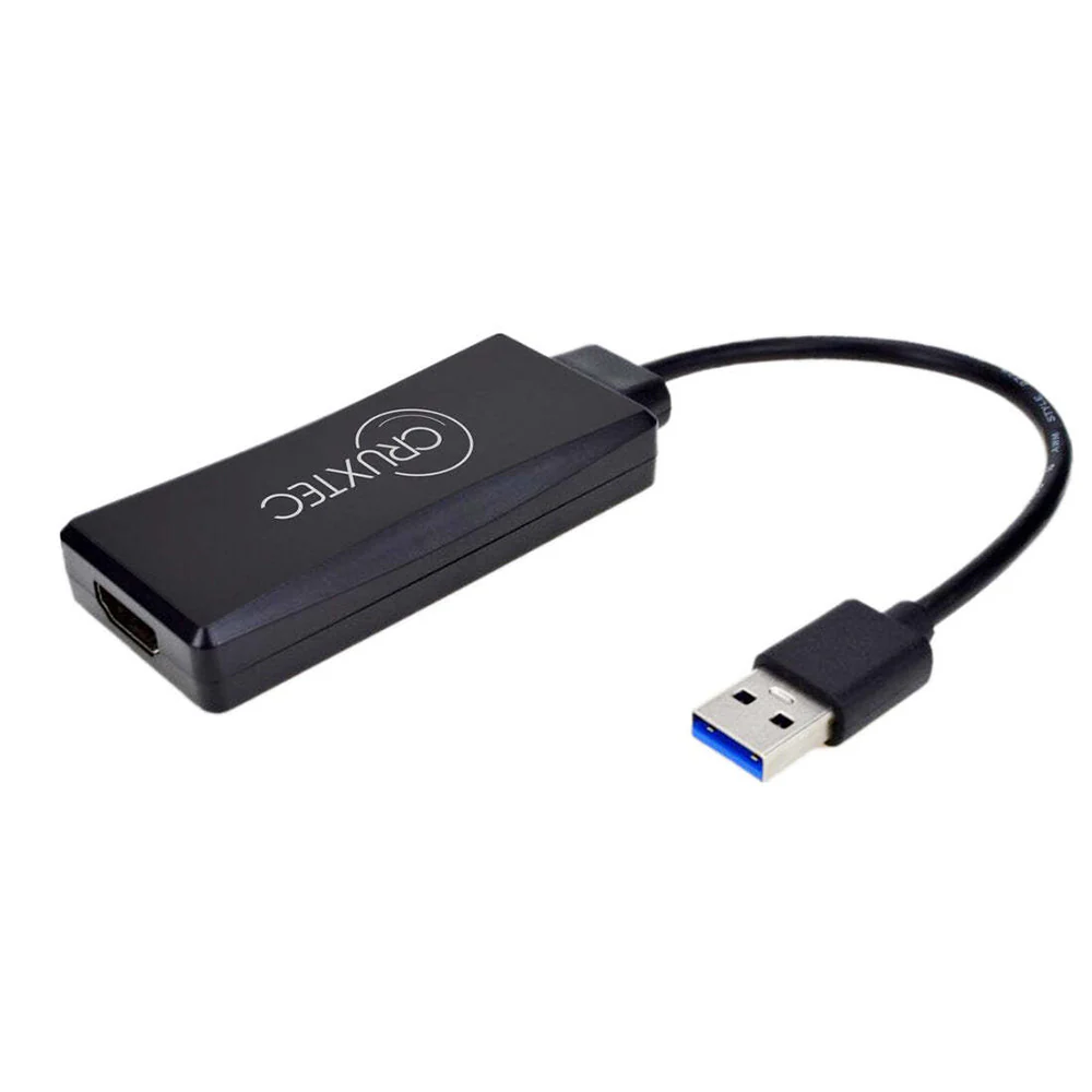 Cruxtec USB to HDMI Female 15cm Cable Adapter - Black - Image 3