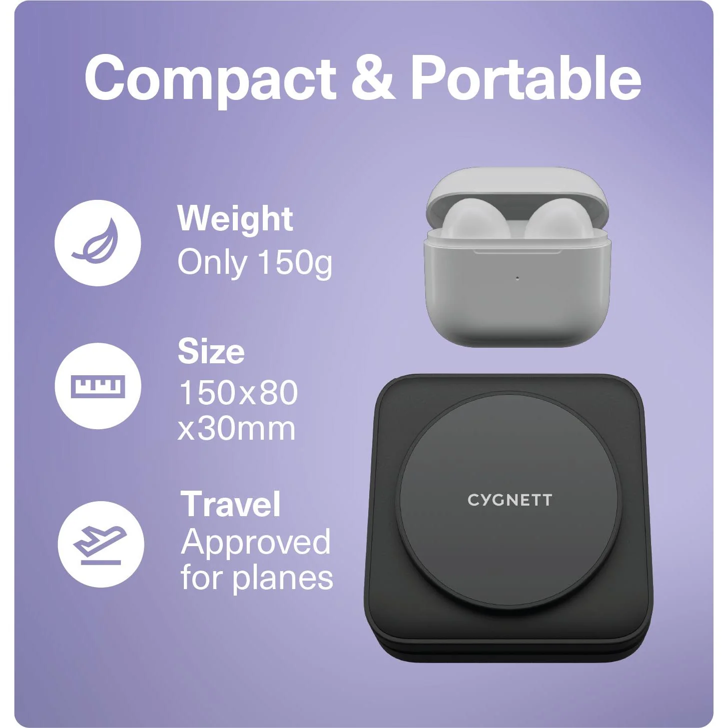 Cygnett Charge and Connect 3-in-1 Wireless Charger with Night Light - Image 7