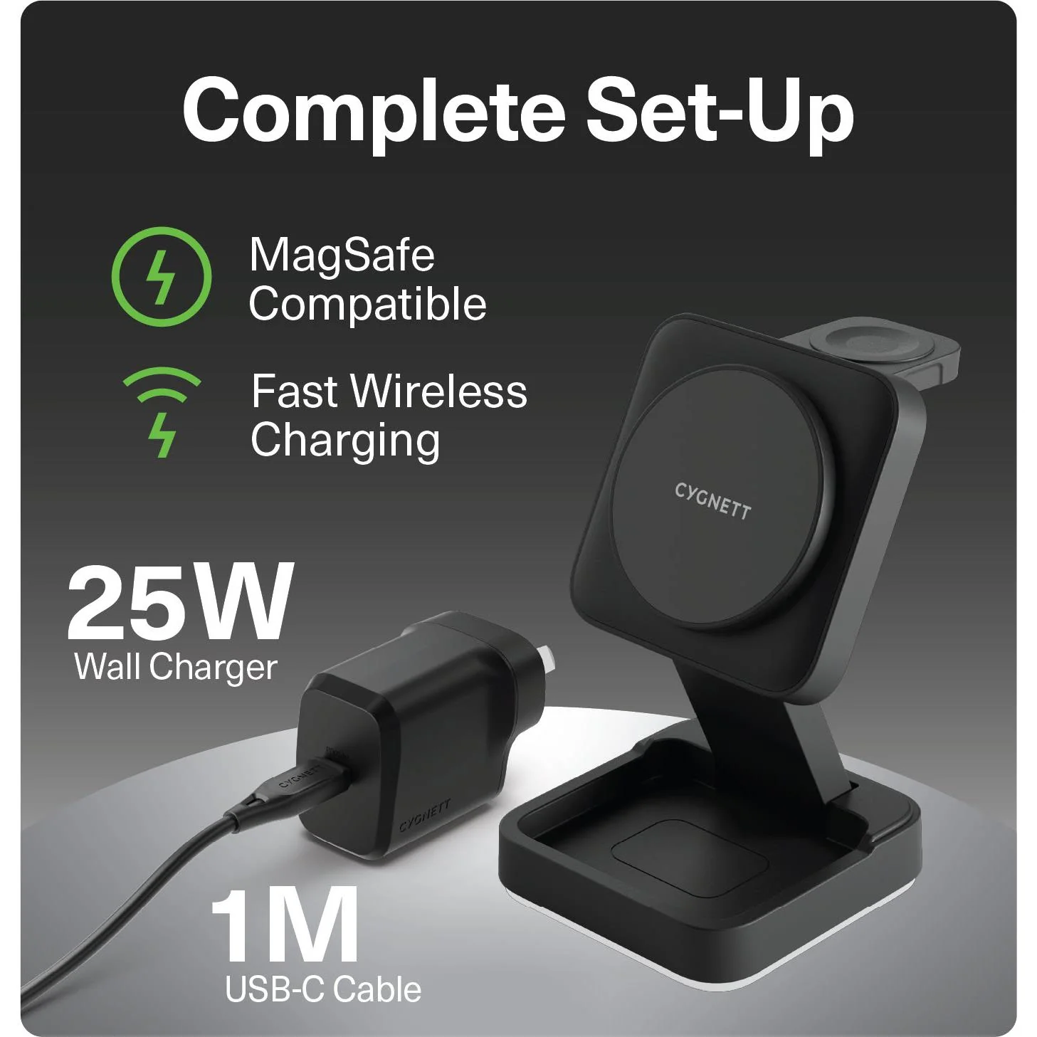 Cygnett Charge and Connect 3-in-1 Wireless Charger with Night Light - Image 8