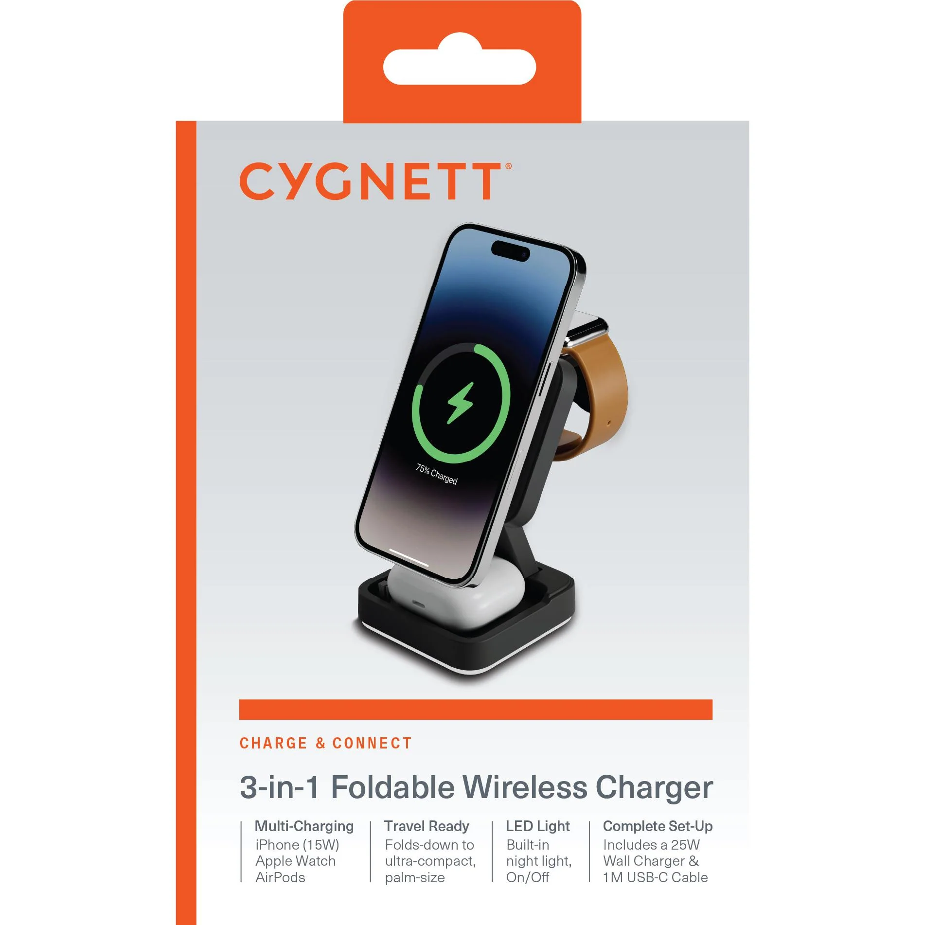 Cygnett Charge and Connect 3-in-1 Wireless Charger with Night Light - Image 9