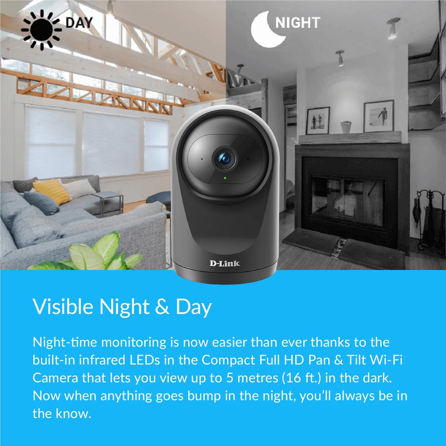 D-Link DCS-6500LHV2 Compact Full HD Pan & Tilt Wi-Fi Camera - Image 7