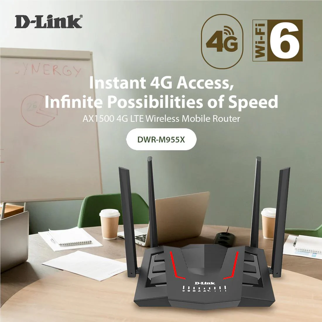 D-Link DWR-M955X 4G LTE AX1500 Dual Band Wi-Fi 6 Router - Image 5