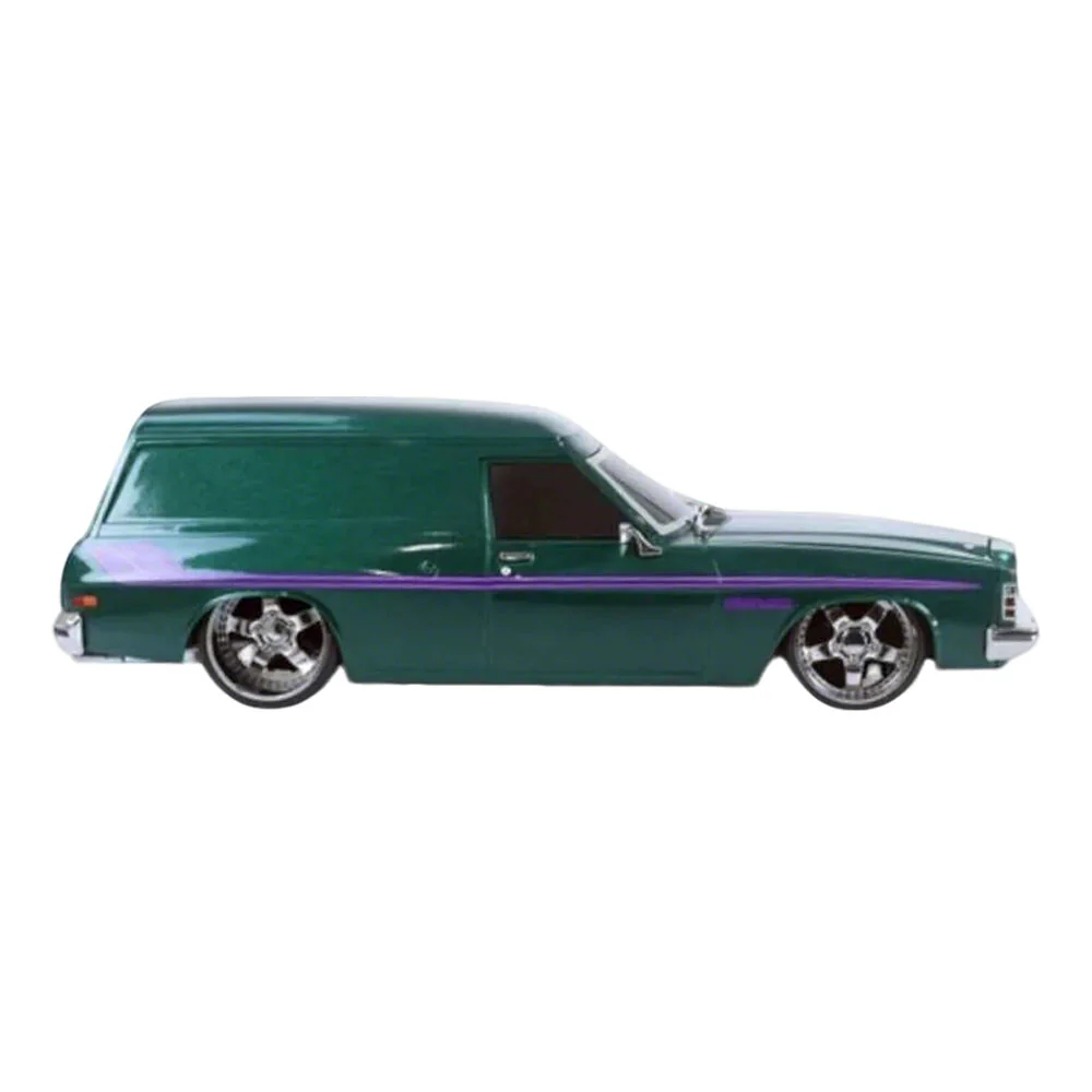 DDA 1:24 Holden HJ Panel Van Green Purple Stripe Spectra Light Up Plastic Model - Image 3