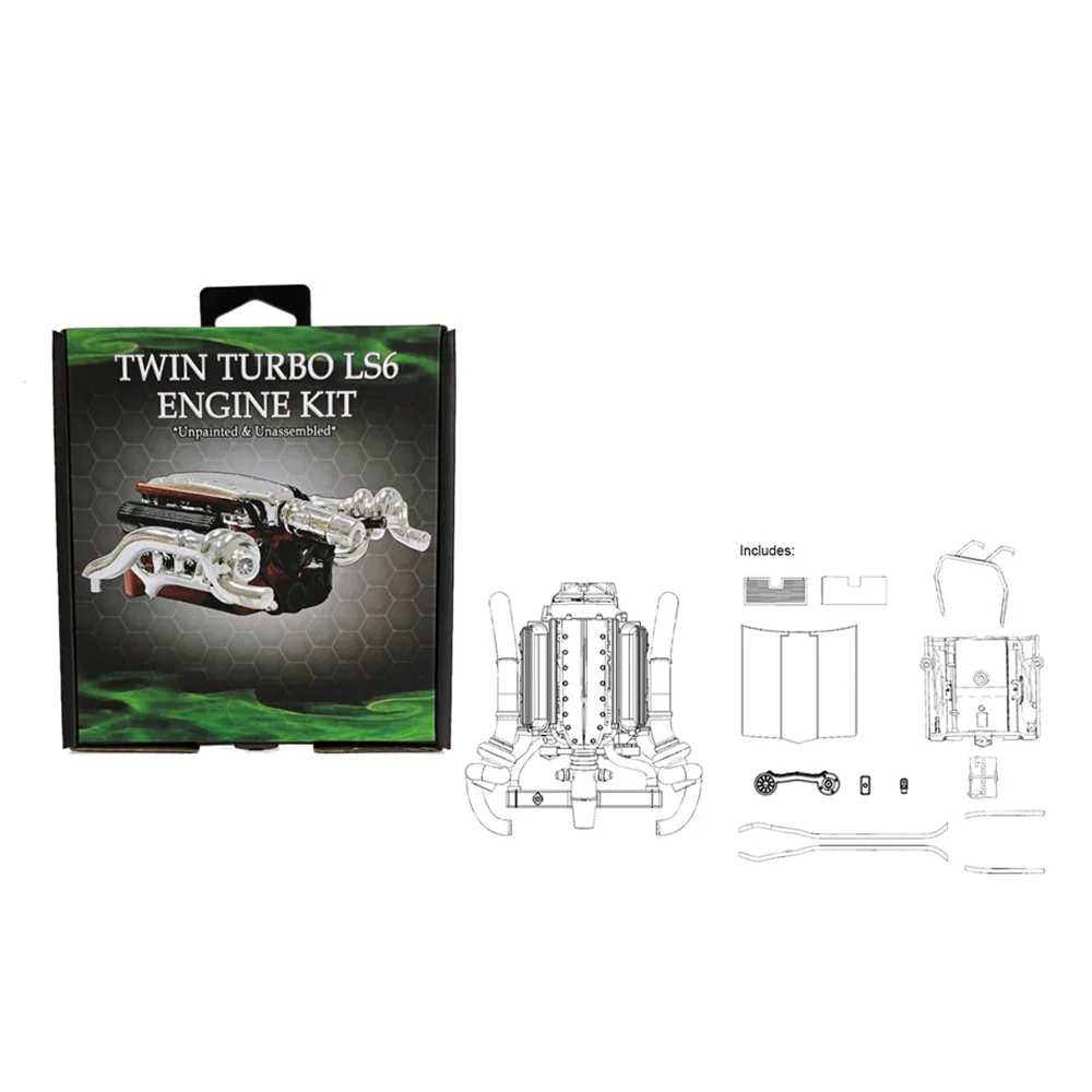 DDA 1:24 Scale Holden LC/LJ Torana Twin Turbo LS6 Engine Plastic Kit - Image 2