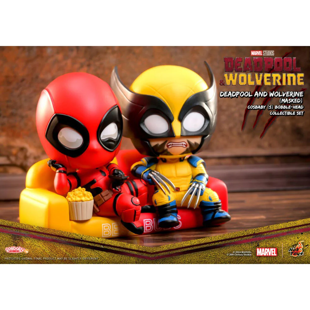 Deadpool & Wolverine Best Buds On Sofa Cosbaby Action Figure 10cm - Image 2