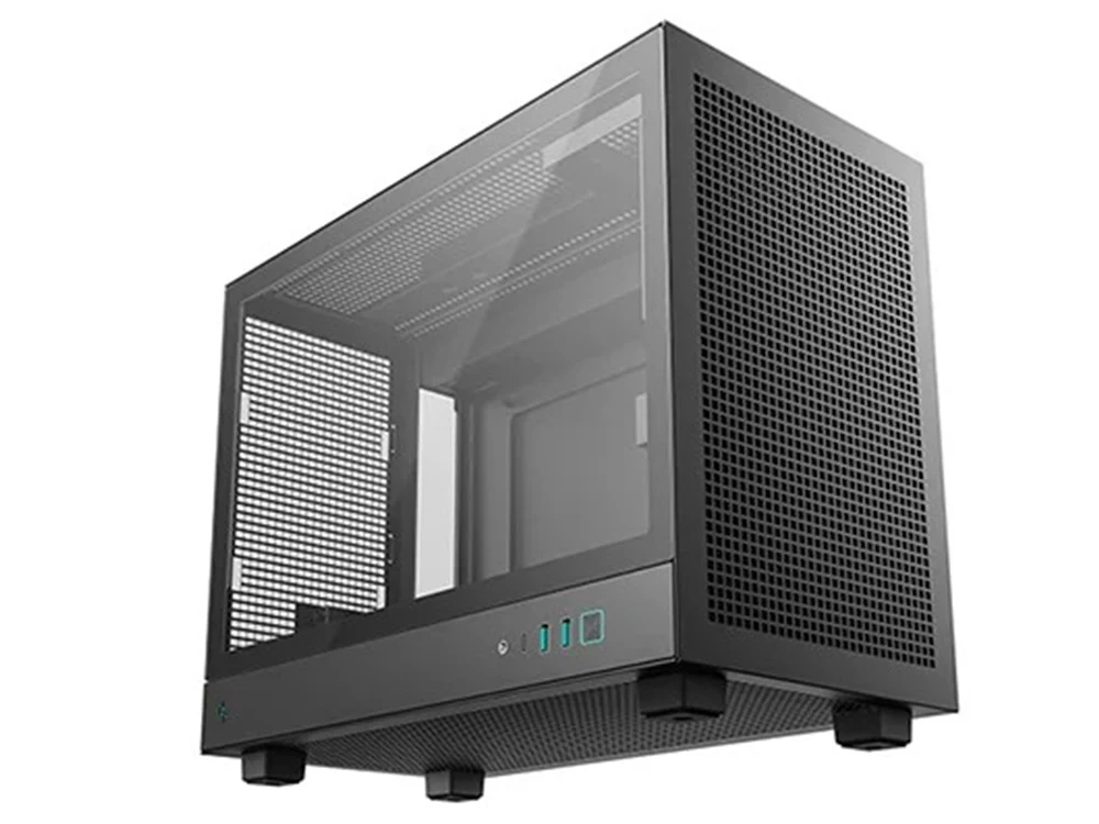 DeepCool CH160 PLUS Tempered Glass Side Panel Micro-ATX Case (Black) - Image 2
