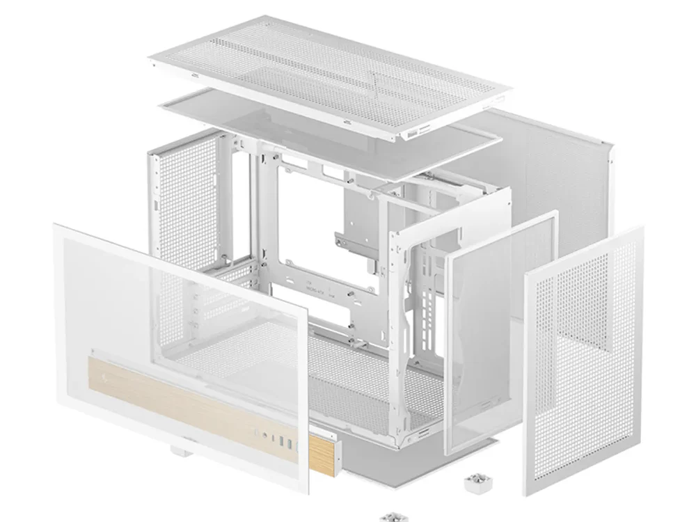 DeepCool CH260 WOOD Micro ATX Case (White) - Image 8