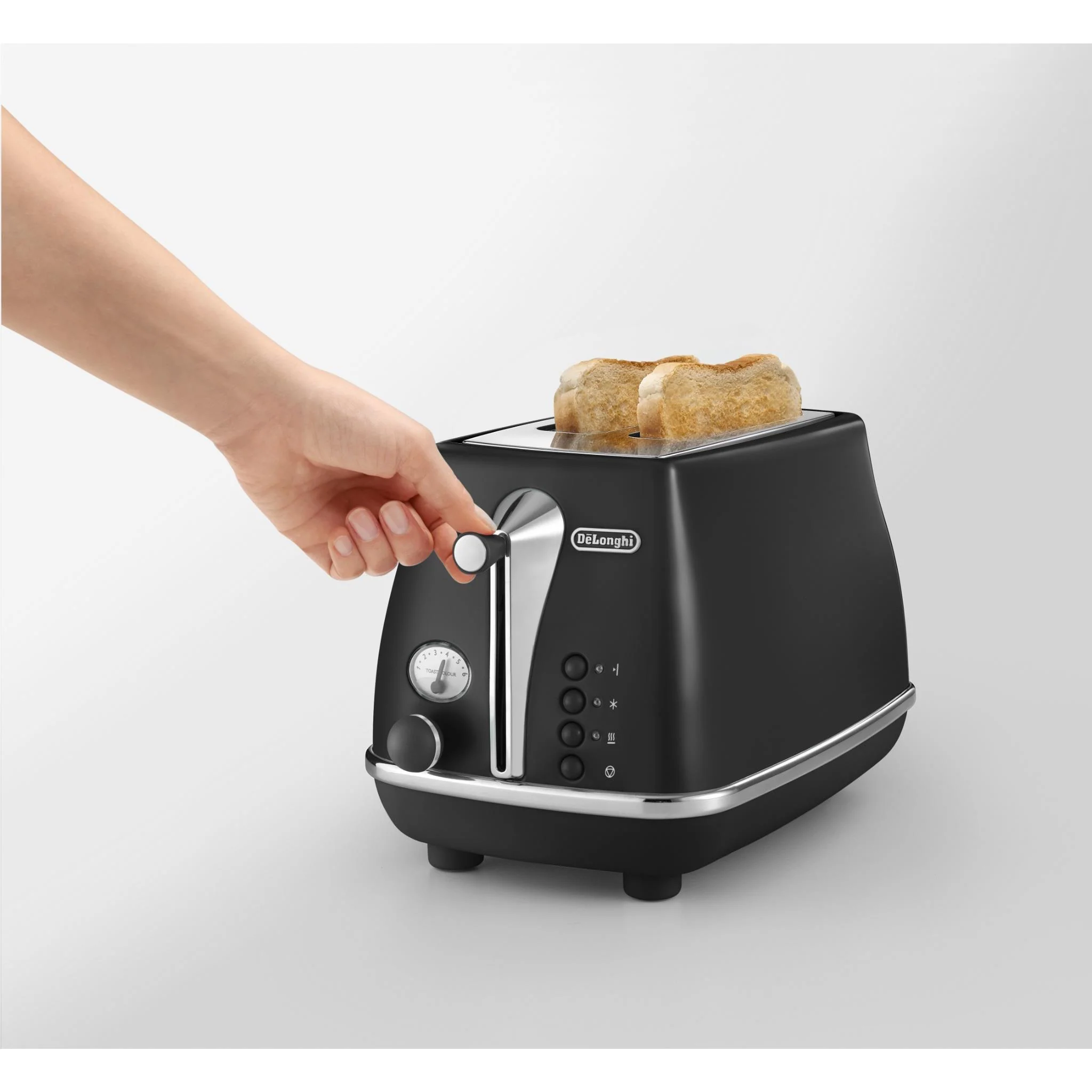 De'Longhi CTOC2003BK Icona Capitals 2 Slice Toaster (Edinburgh Black) - Image 3
