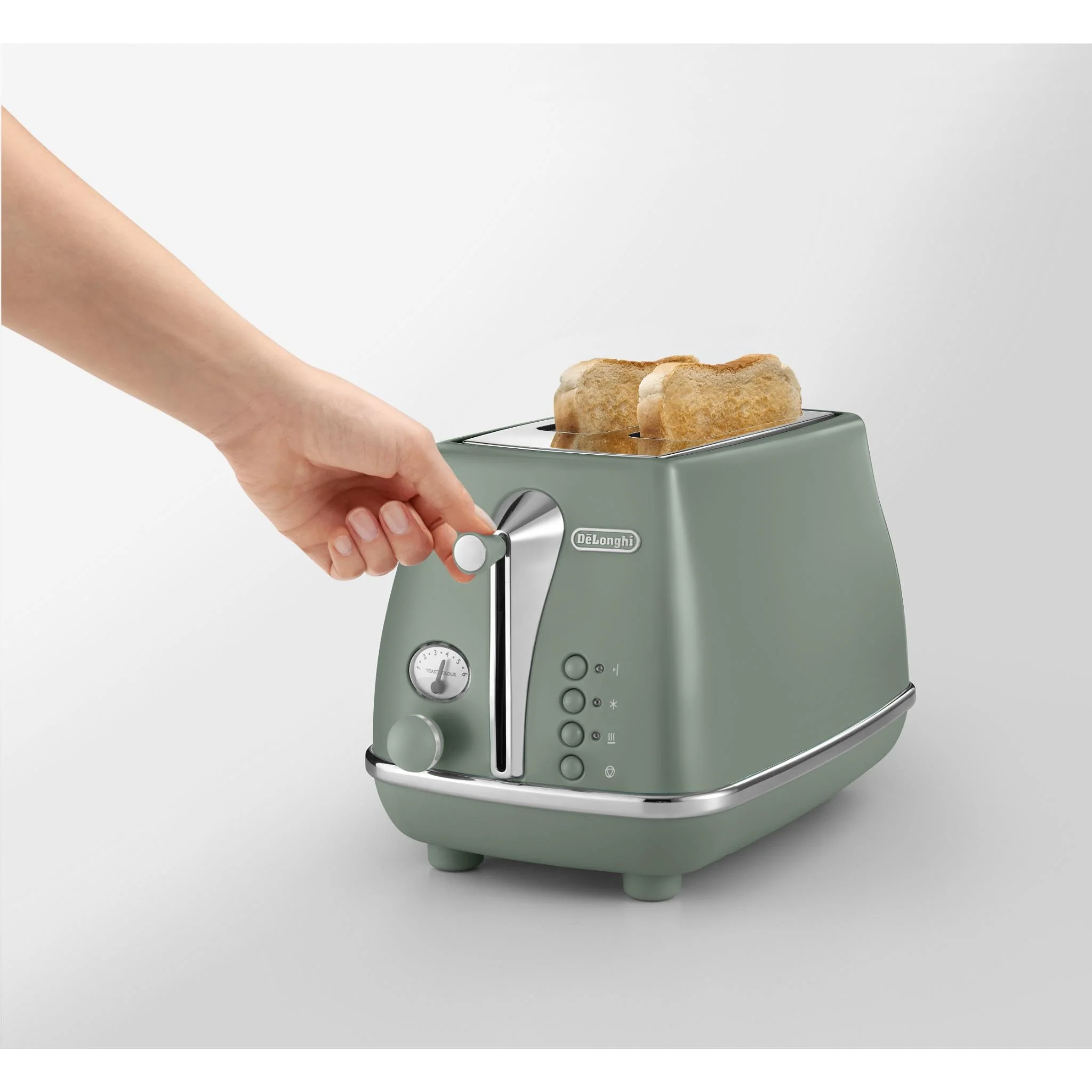 De'Longhi CTOC2003MG Icona Capitals 2 Slice Toaster (Copenhagen Green) - Image 3