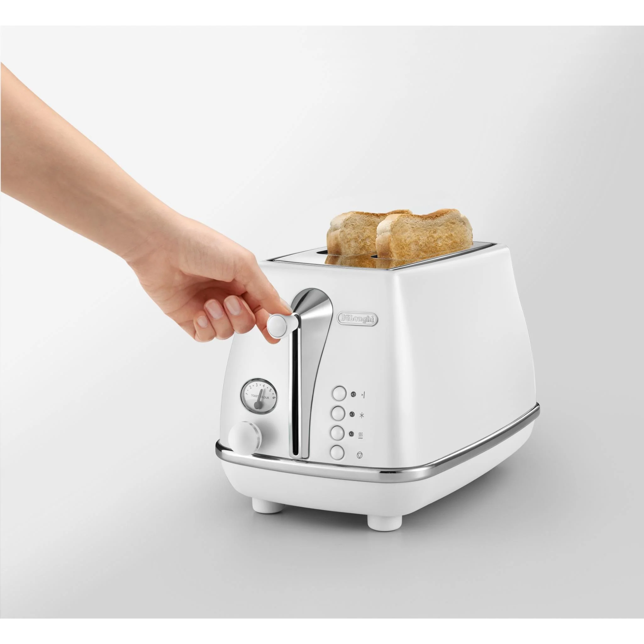 De'Longhi CTOC2003W Icona Capitals 2 Slice Toaster (Sydney White) - Image 3