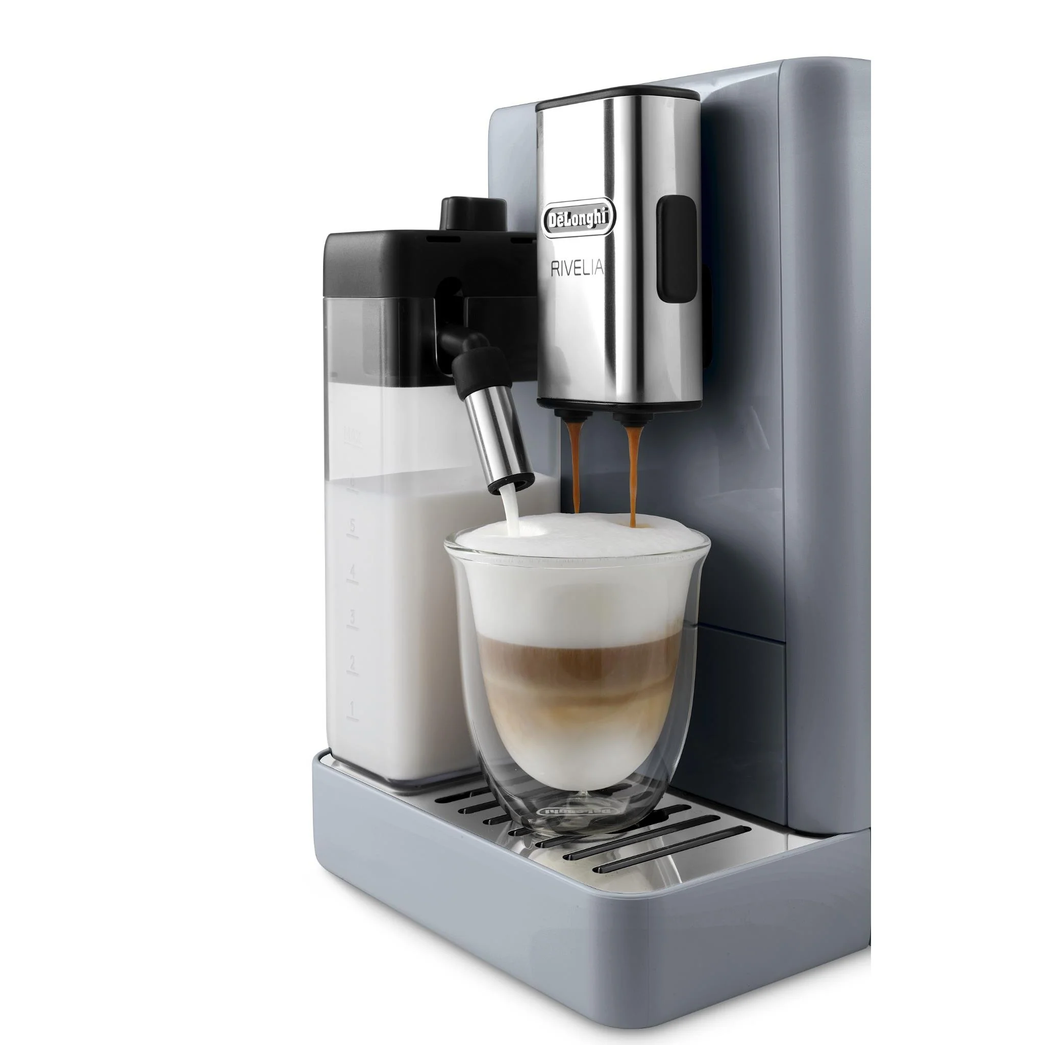 De'Longhi Rivelia Fully Automatic Coffee Machine (Pebble Grey) - Image 3