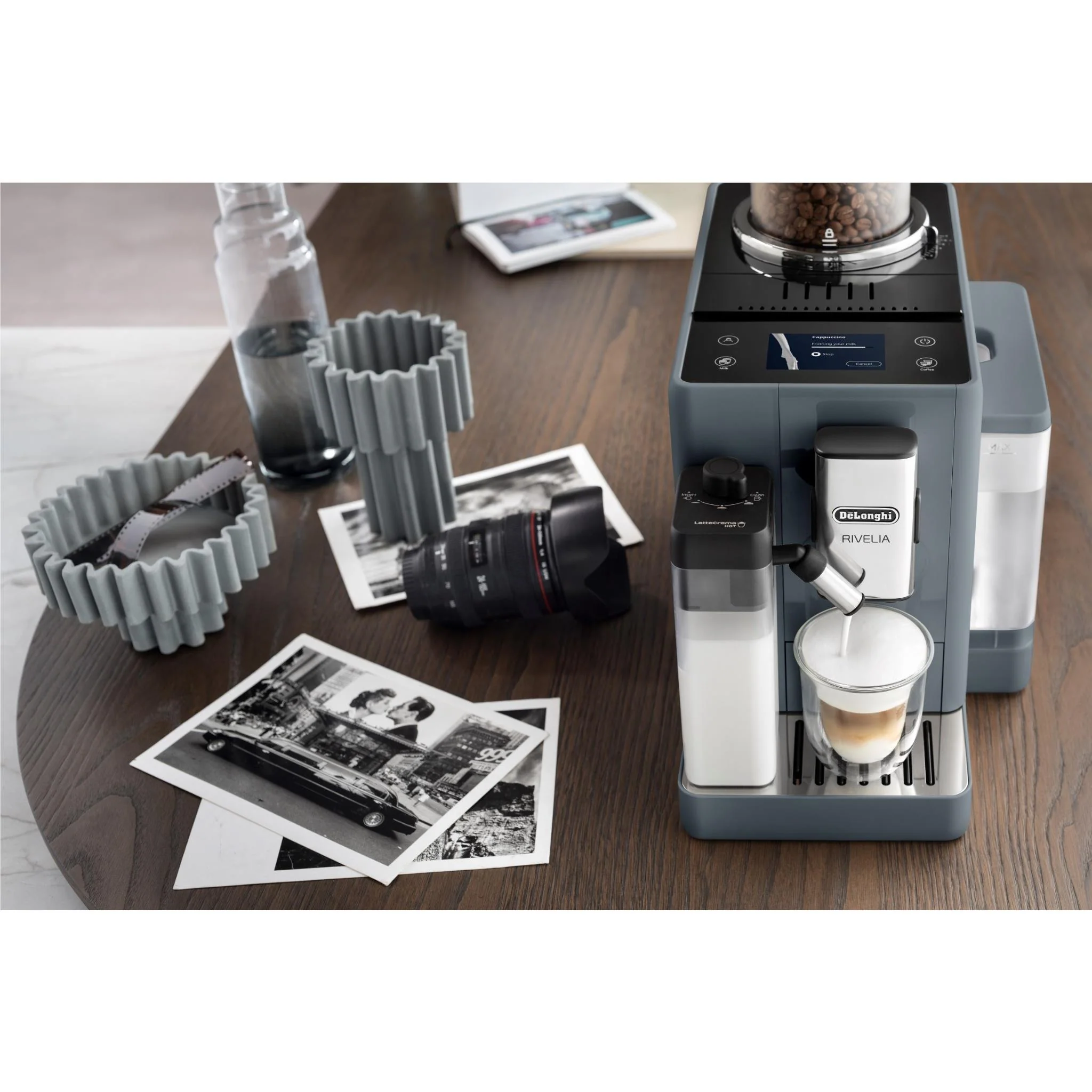 De'Longhi Rivelia Fully Automatic Coffee Machine (Pebble Grey) - Image 8