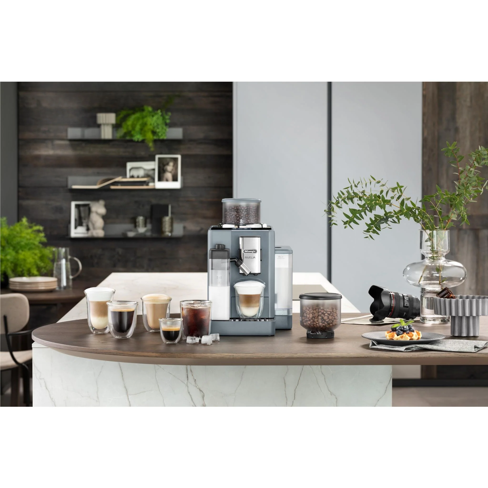 De'Longhi Rivelia Fully Automatic Coffee Machine (Pebble Grey) - Image 9