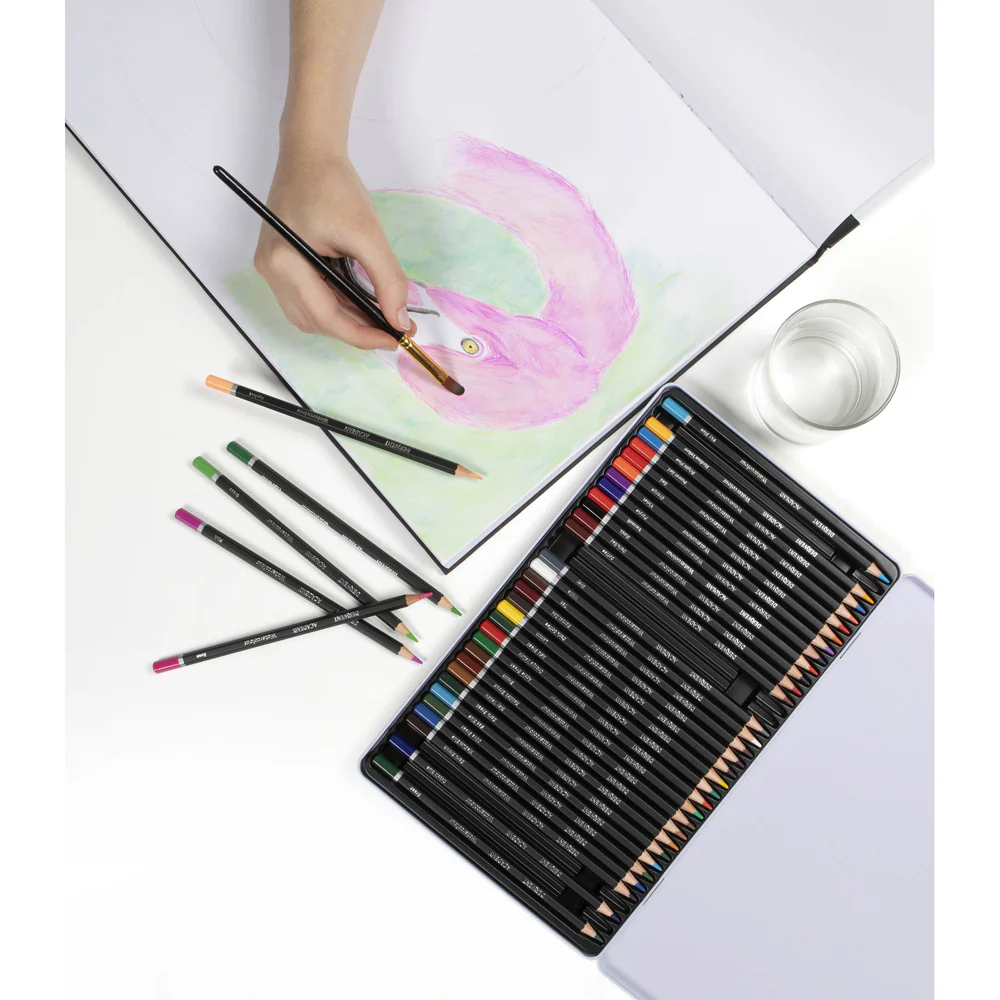 Derwent Academy Art Craft Hexagonal Watercolour Pencil Tin [36-Pieces] - Image 5