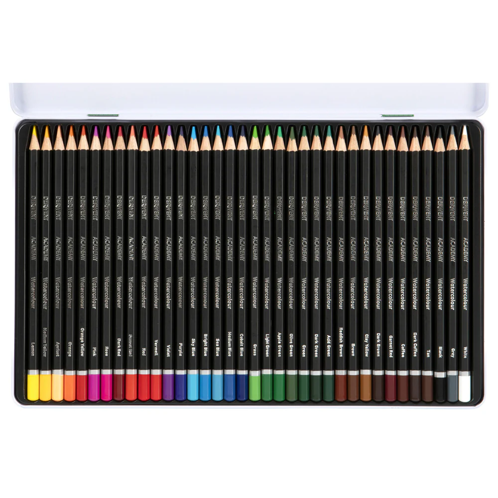 Derwent Academy Art Craft Hexagonal Watercolour Pencil Tin [36-Pieces] - Image 6