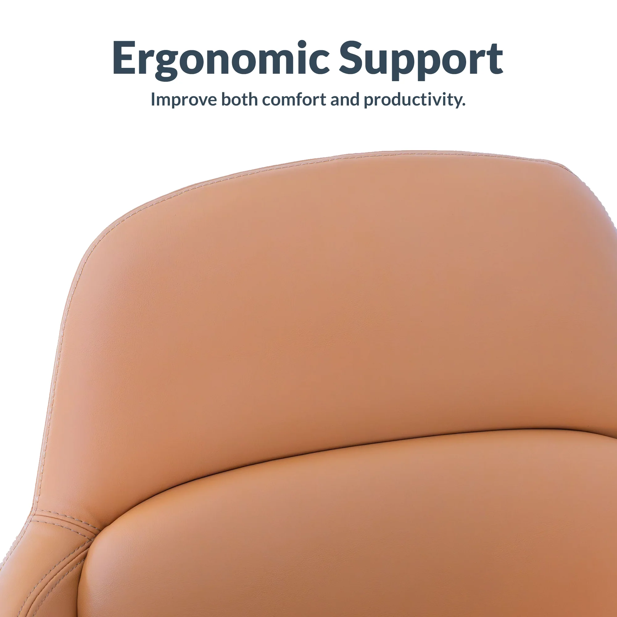 Desky Arco Office Chair - Black Microfiber Leather - Image 5