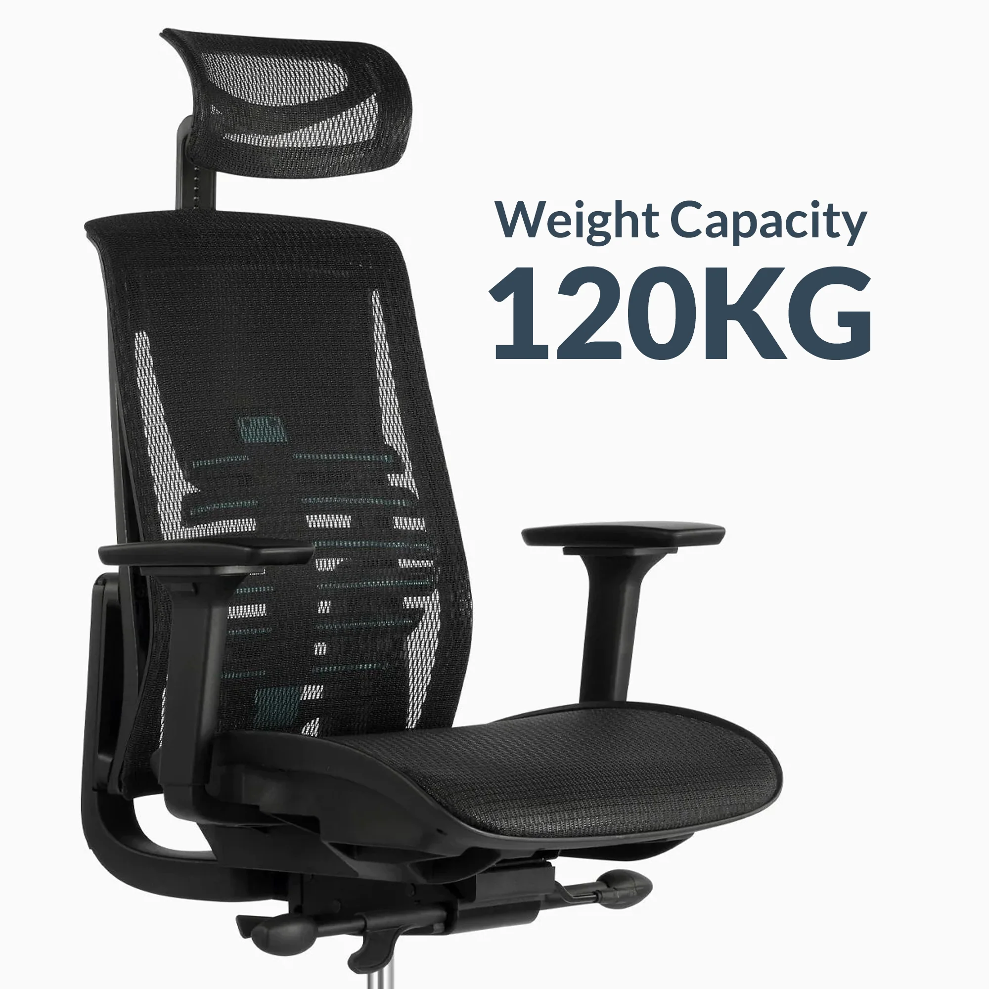 Desky Big and Tall High Back Office Chair - Black - Image 4