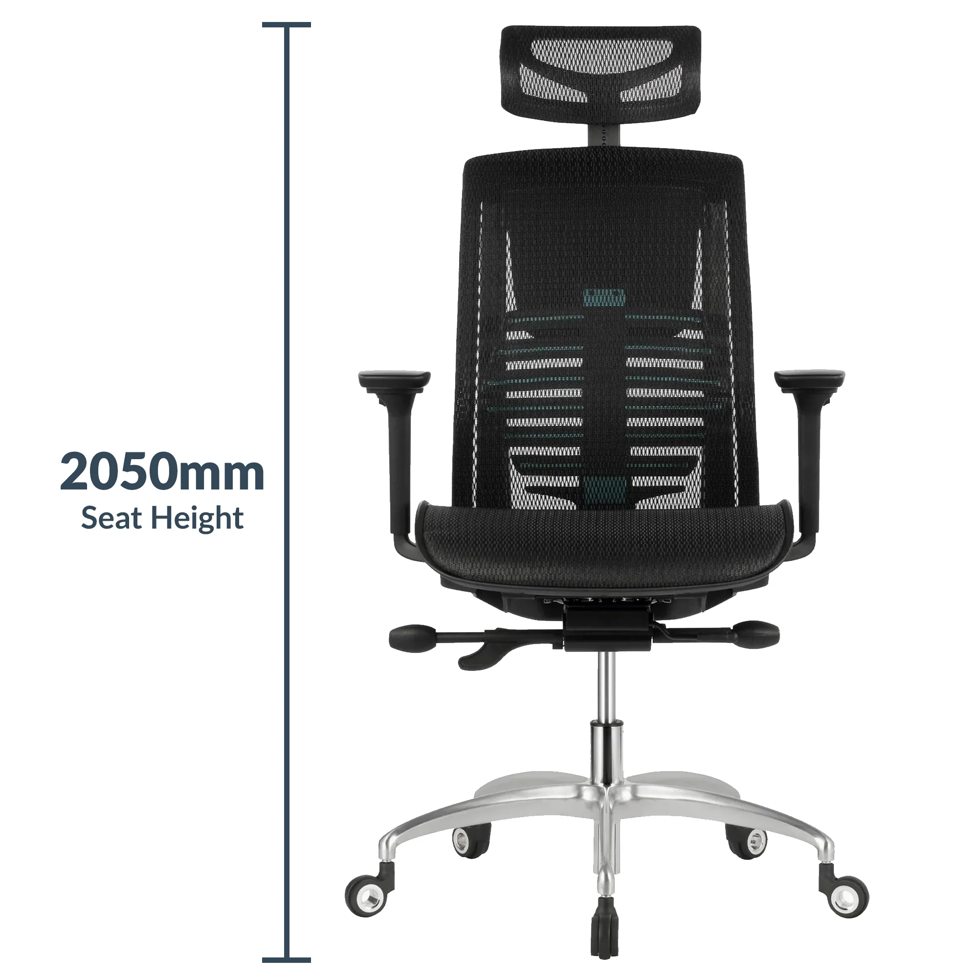 Desky Big and Tall High Back Office Chair - White - Image 5