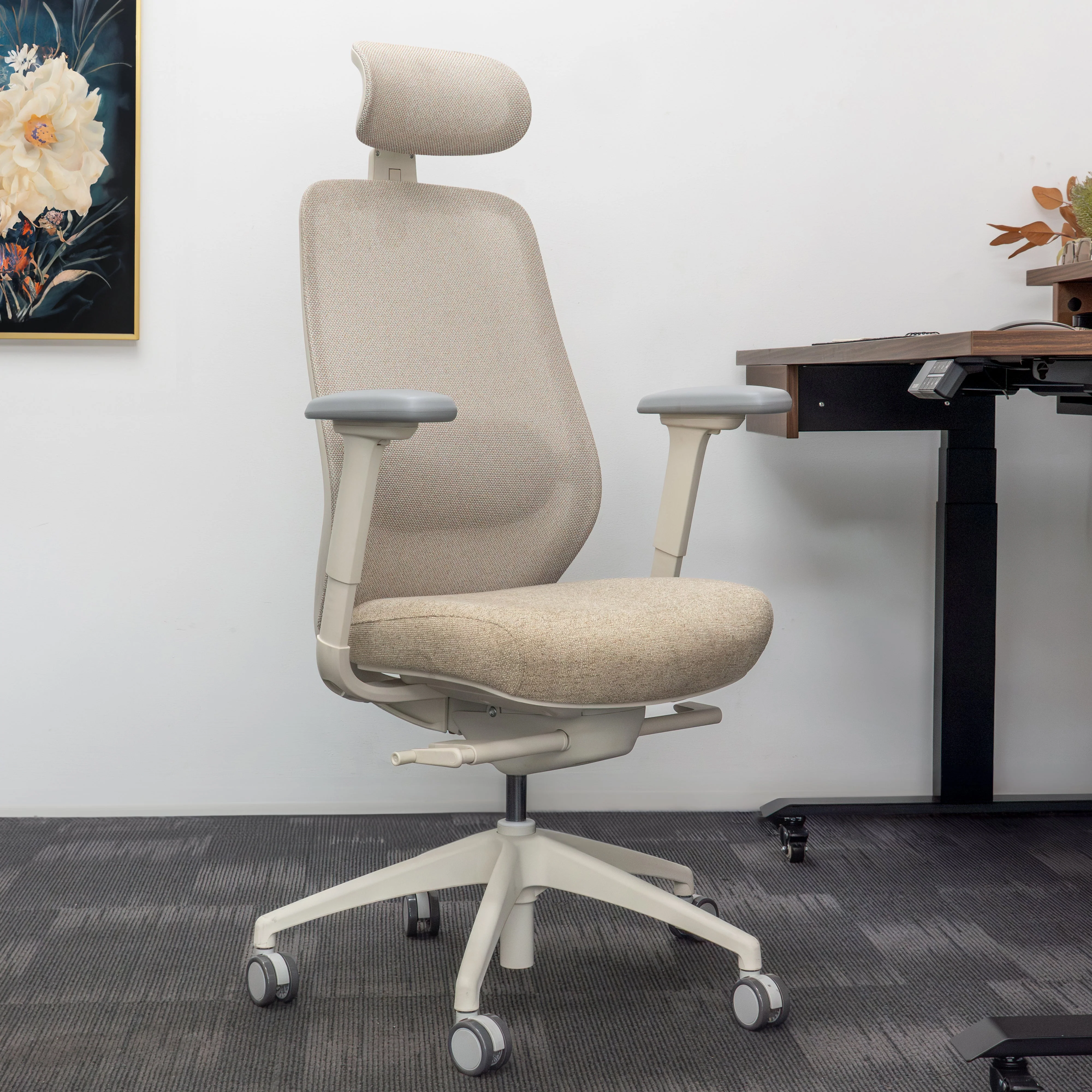 Desky CoilFlex Ergonomic Office Chair - Black / No Headrest - Image 8