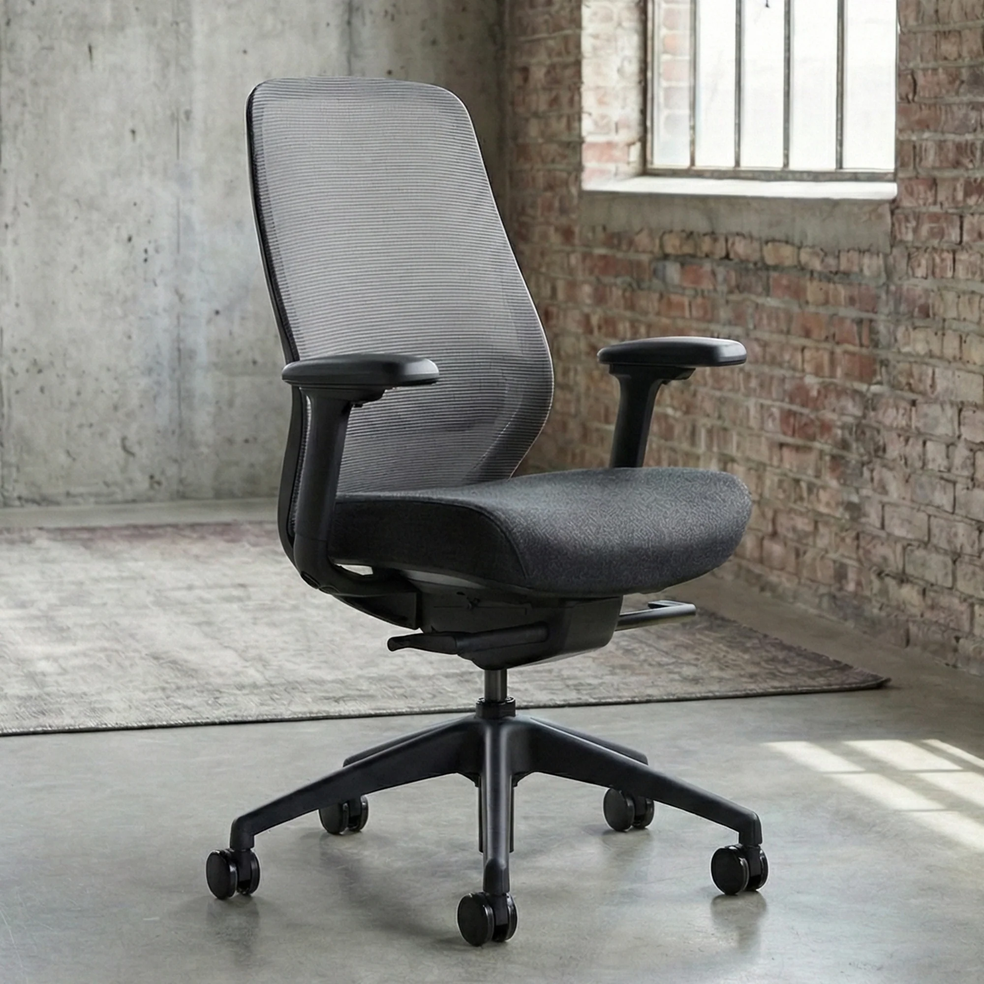 Desky CoilFlex Ergonomic Office Chair - Peach / Headrest - Image 4