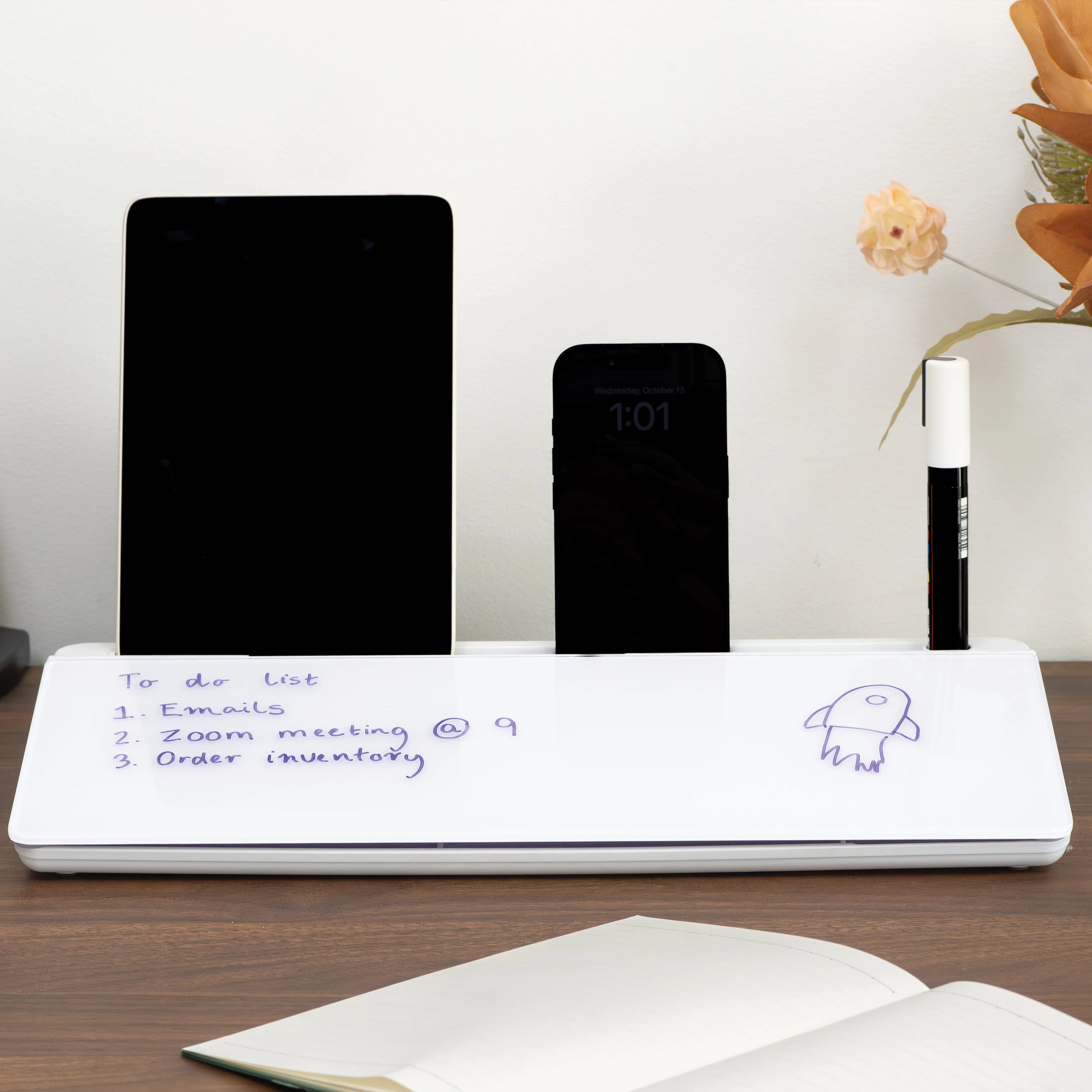 Desky Desktop Whiteboard - Black - Image 4