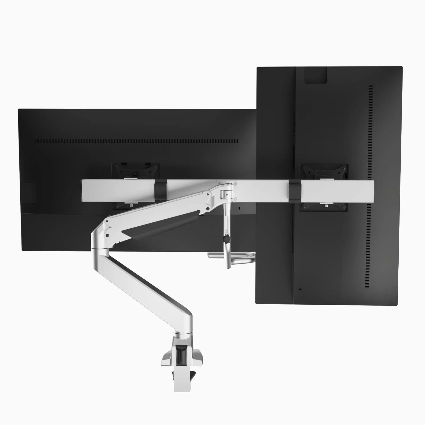 Desky Dual Bar Monitor Arm - Silver - Image 2
