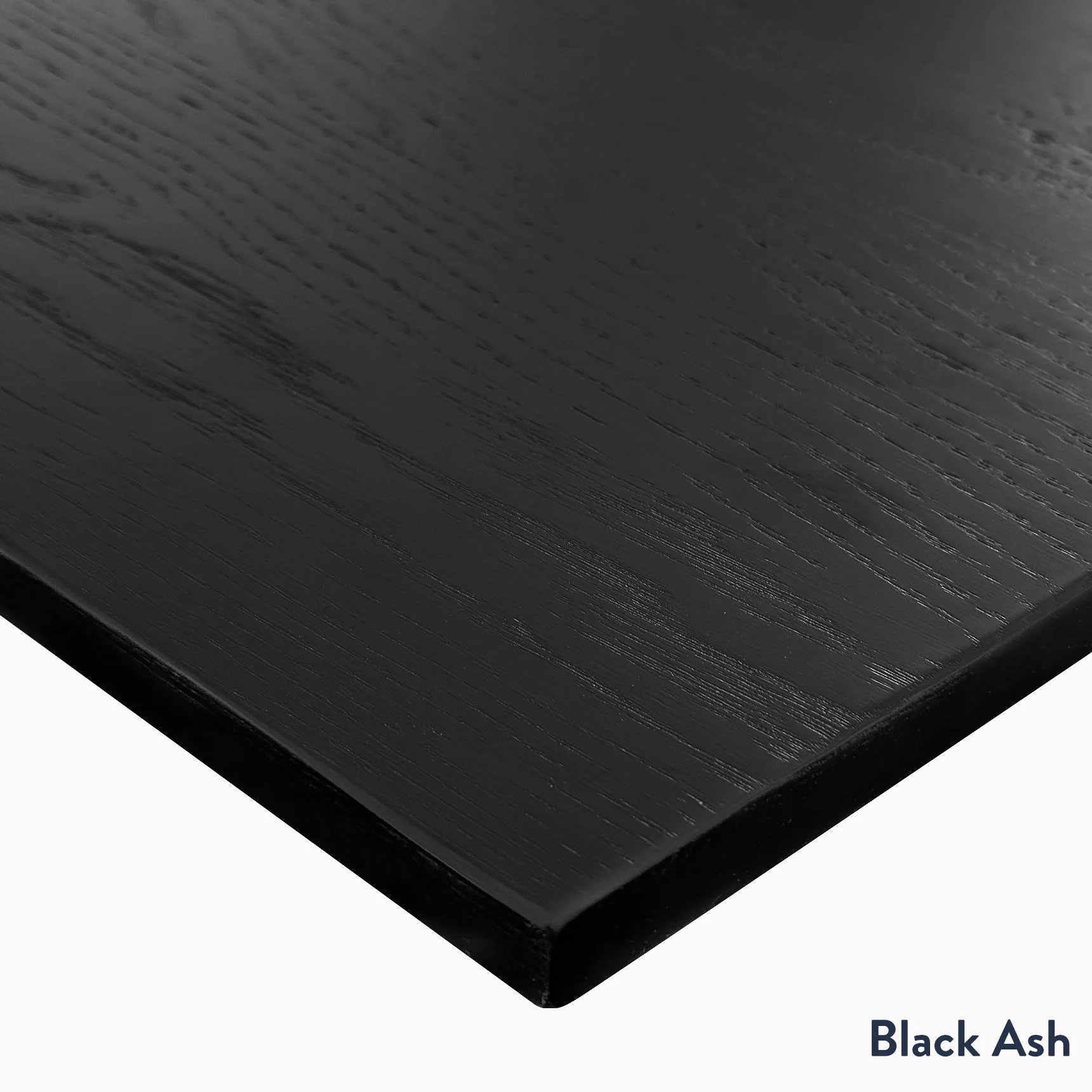 Desky Dual Hardwood Standing Desk With Drawer 150cm Black Ash Desktop and White Frame - Image 2