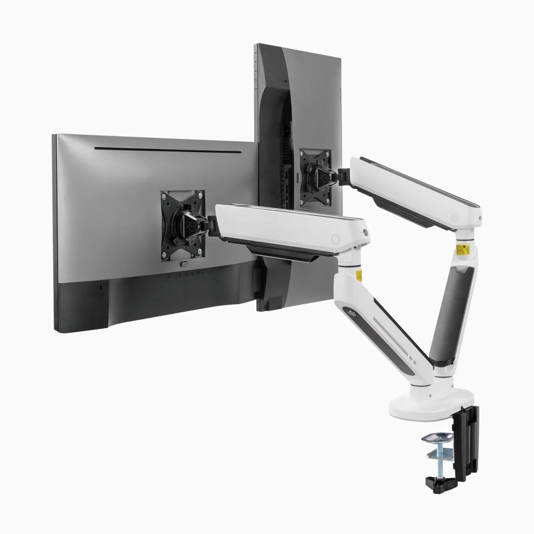 Desky Dual LED Monitor Arm - White - Image 5