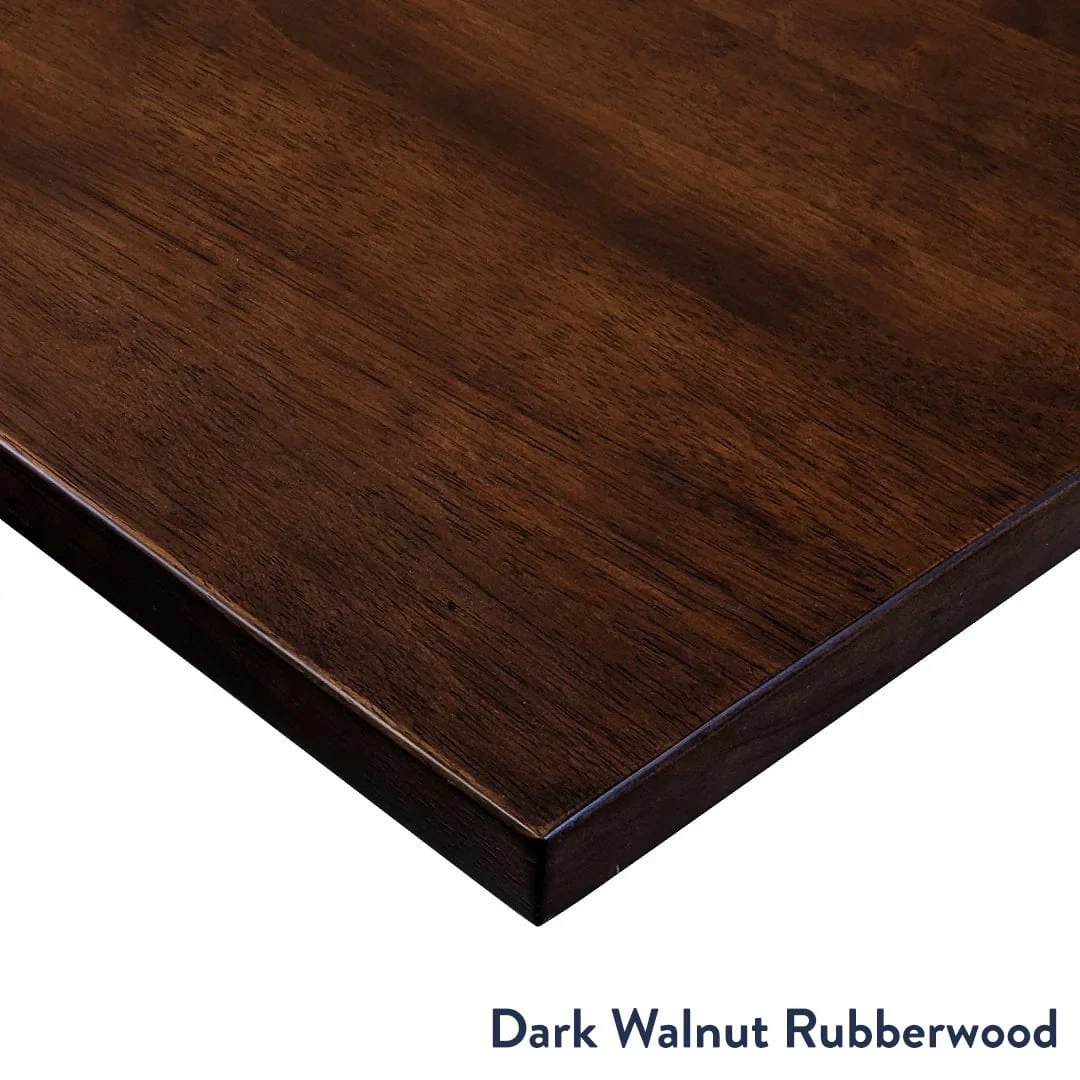 Desky Dual Mini Rubberwood Sit Stand Desk 100cm Walnut Desktop and Matte Black Frame - Image 2