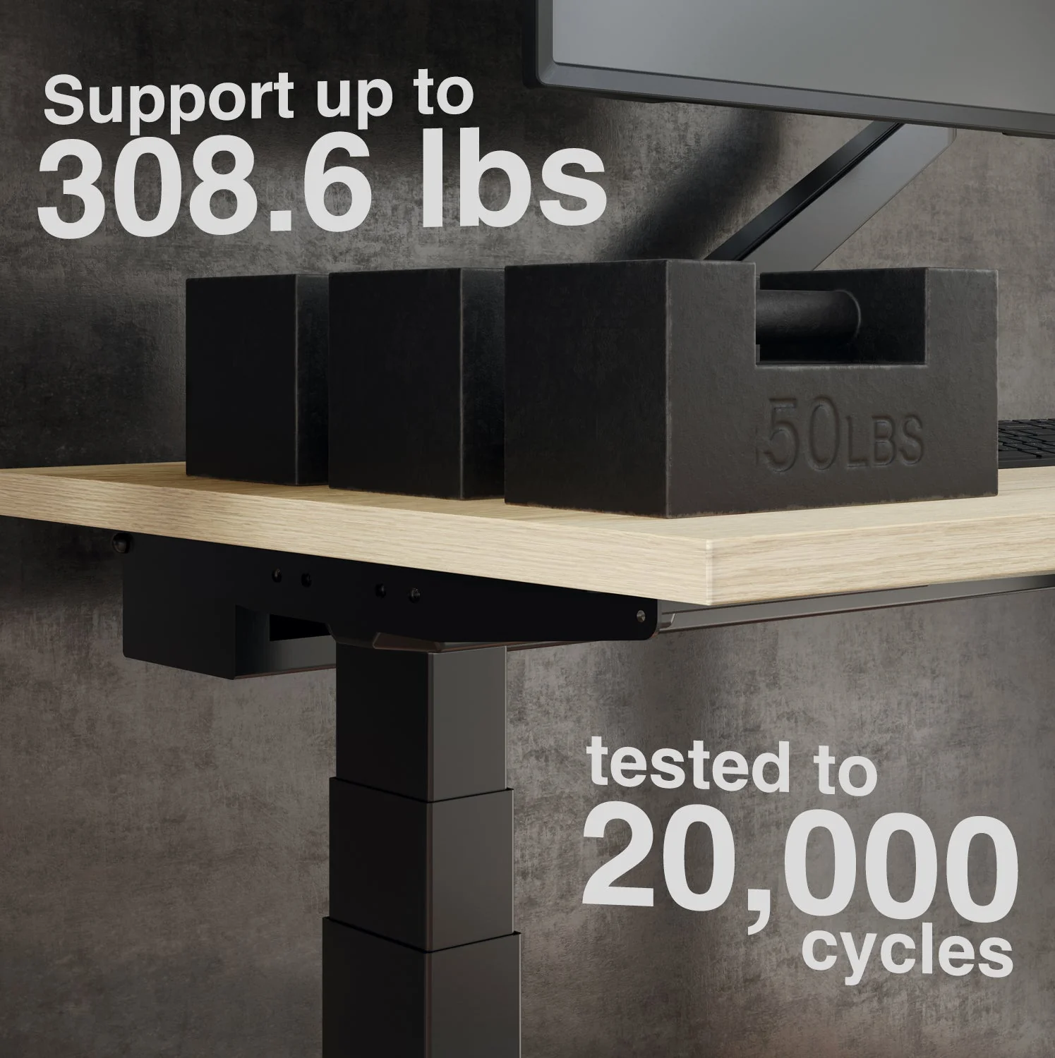 Desky Dual Mini Sit Stand Desk 900x500 Black Desktop and Grey Frame - Image 9