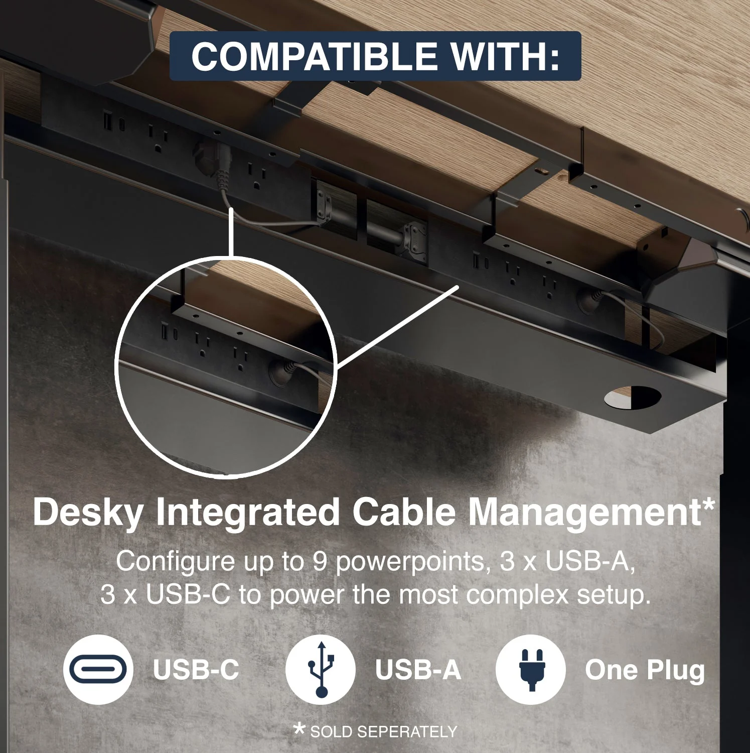 Desky Dual Mini Sit Stand Desk 900x500 White Desktop and Matte Black Frame - Image 4