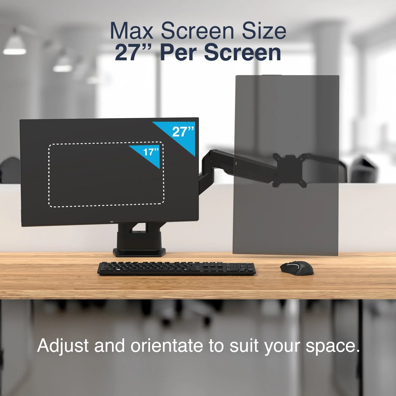 Desky Dual Monitor Arm - Silver - Image 10