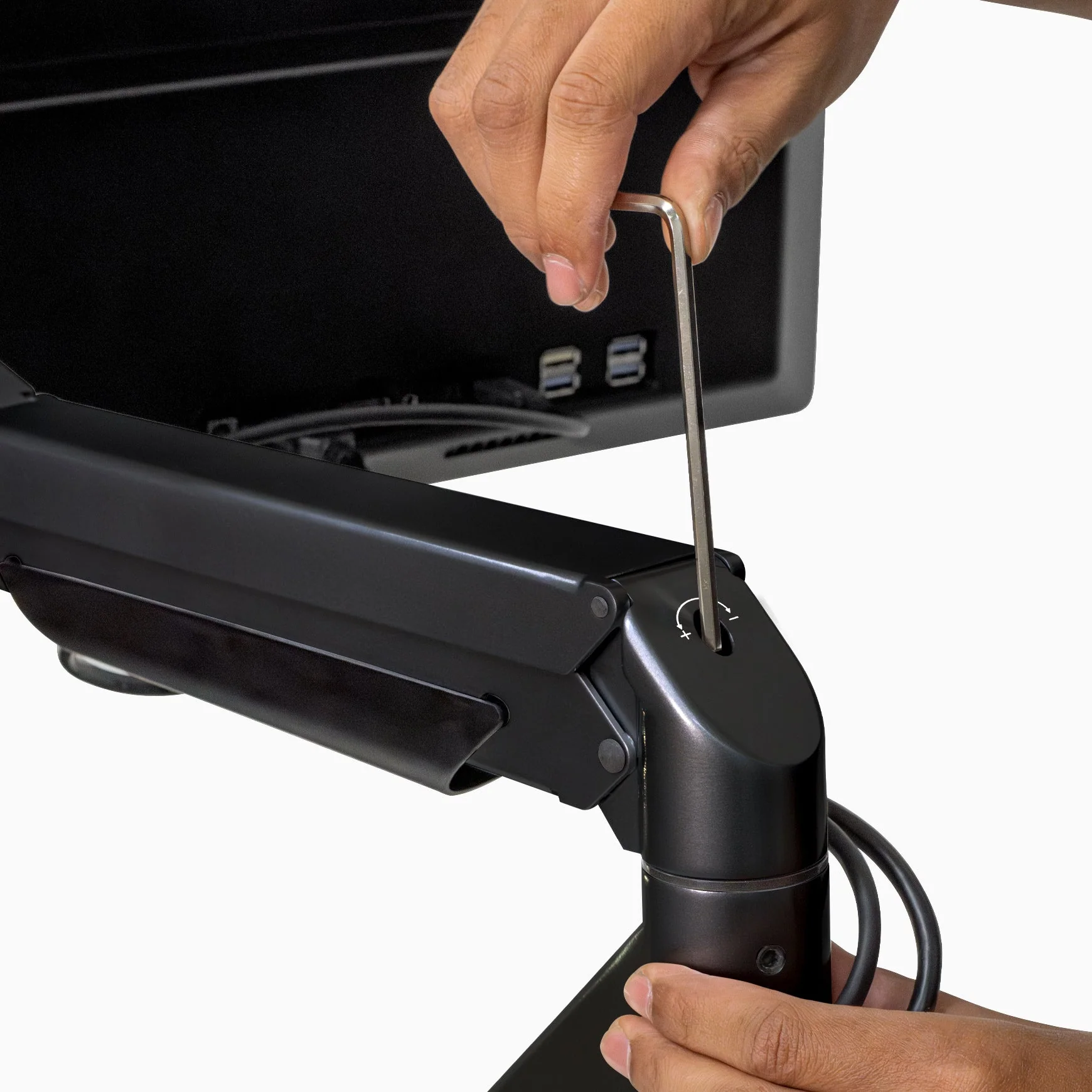 Desky Dual Monitor Arm - Space Grey - Image 7