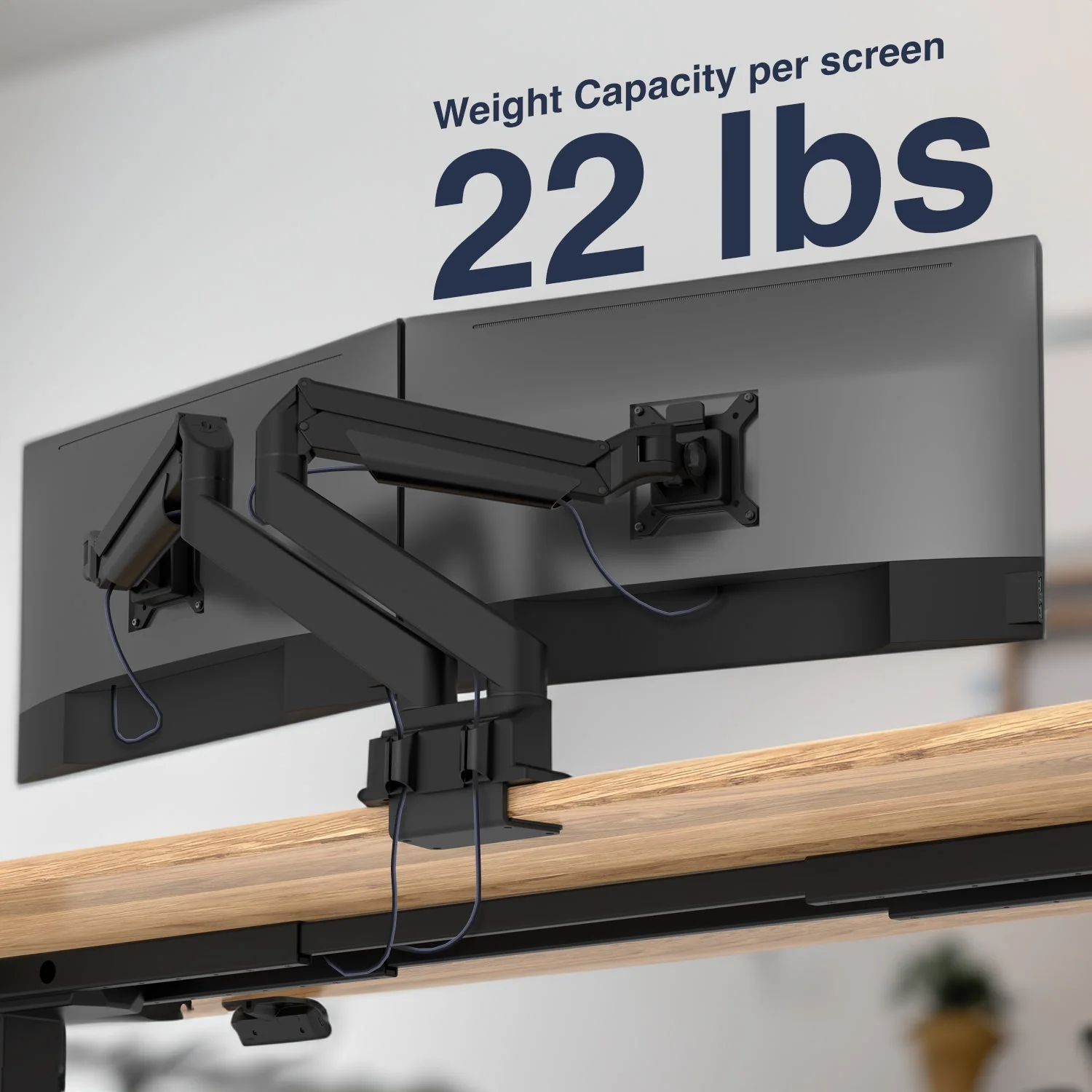 Desky Dual Monitor Arm - White - Image 4