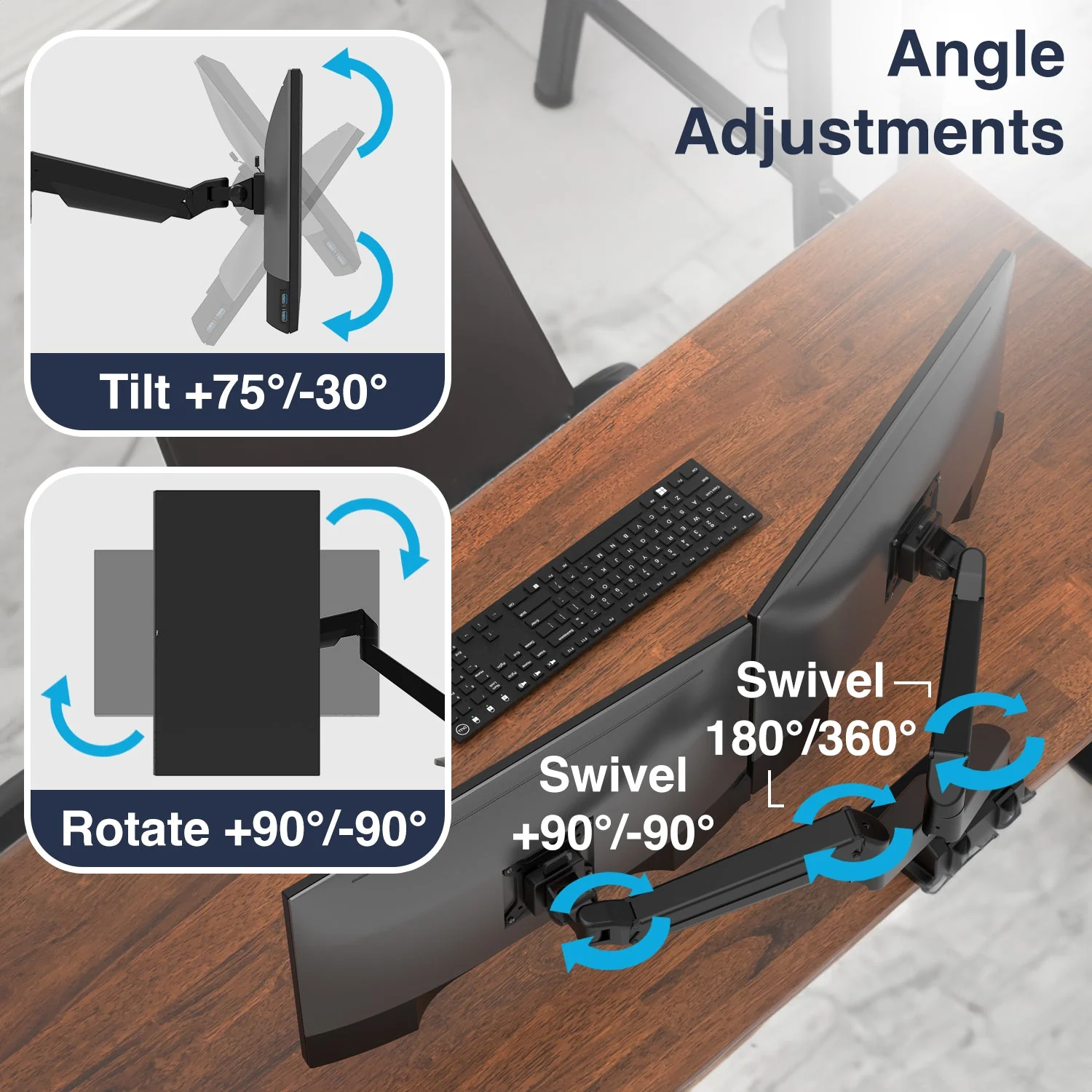 Desky Dual Monitor Arm - White - Image 7