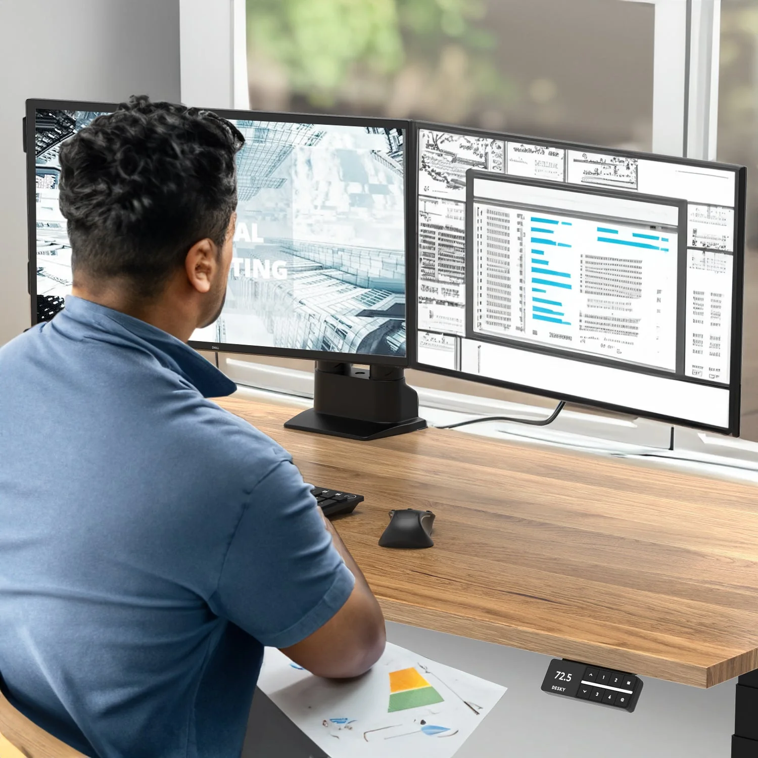 Desky Dual Monitor Arm - White - Image 8