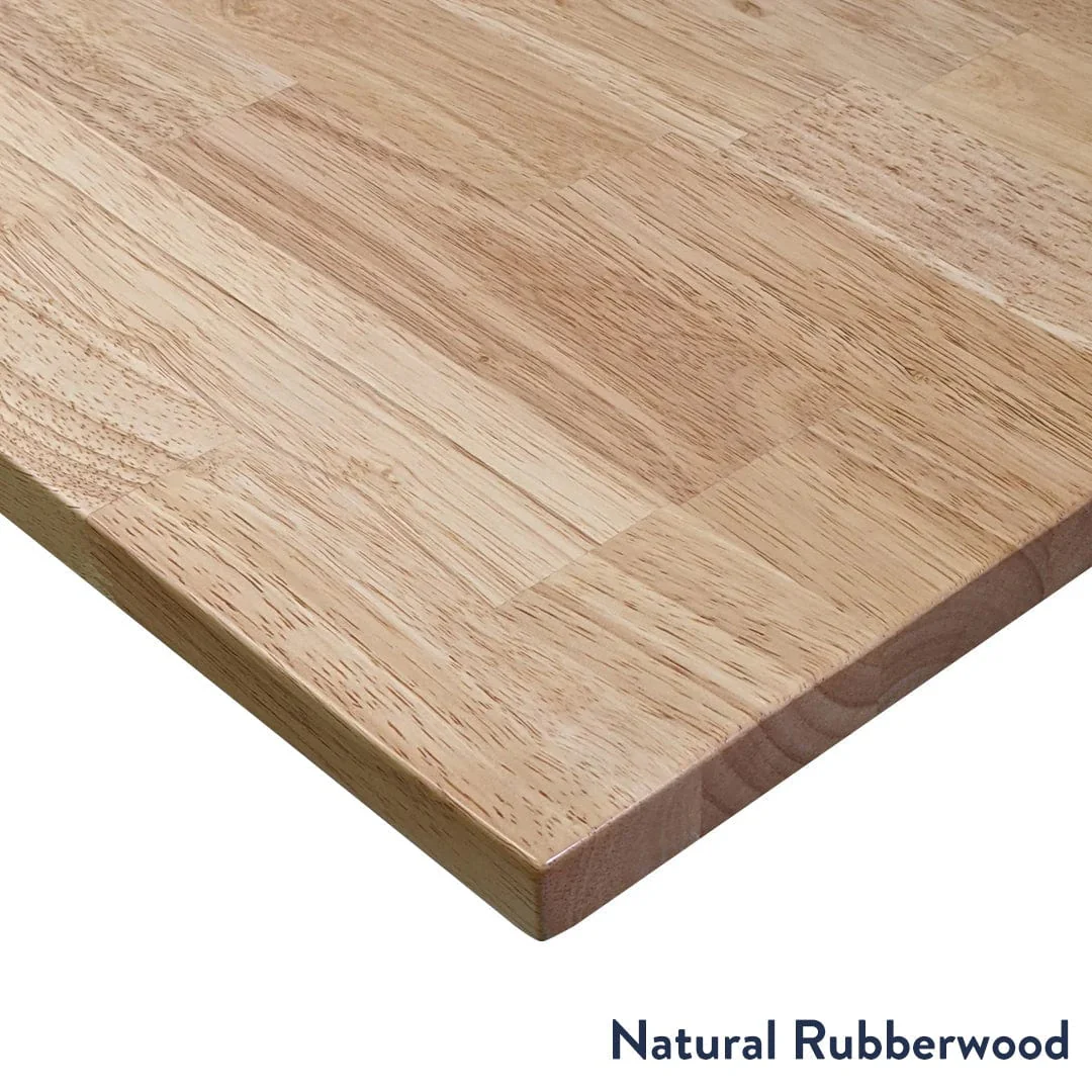 Desky Dual Rubberwood Sit Stand Desk 200cm Natural Timber Desktop and Grey Frame - Image 4