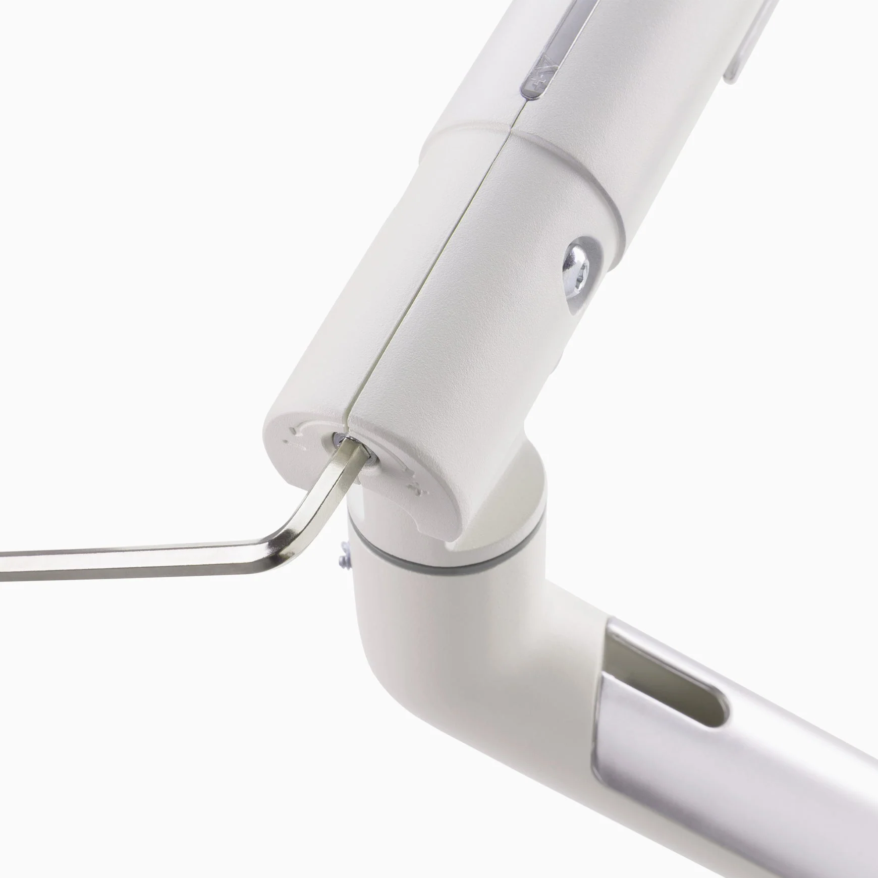 Desky Dual Slim Aluminium Monitor Arm - White - Image 2