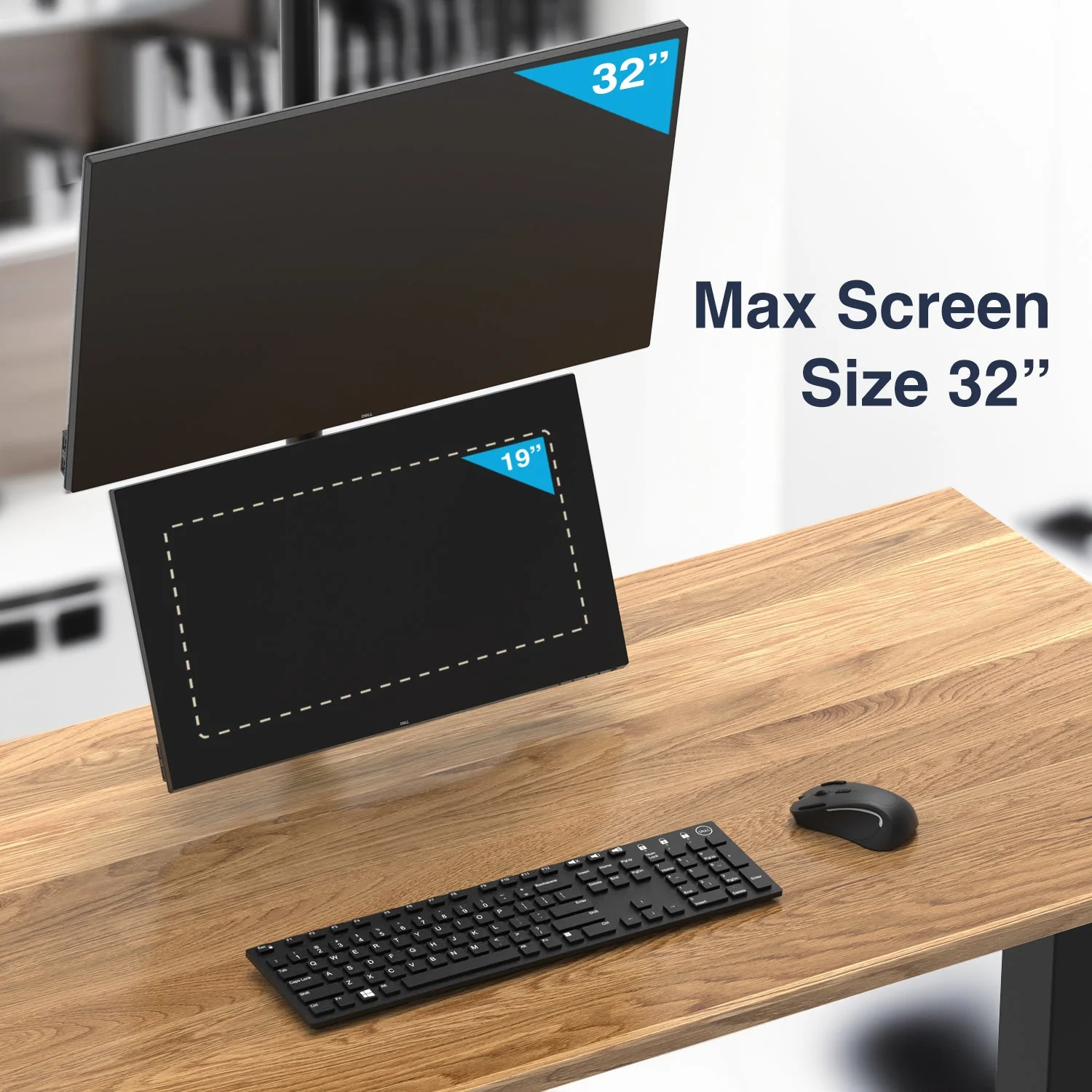 Desky Eco Vertical Monitor Mount - Black - Image 9