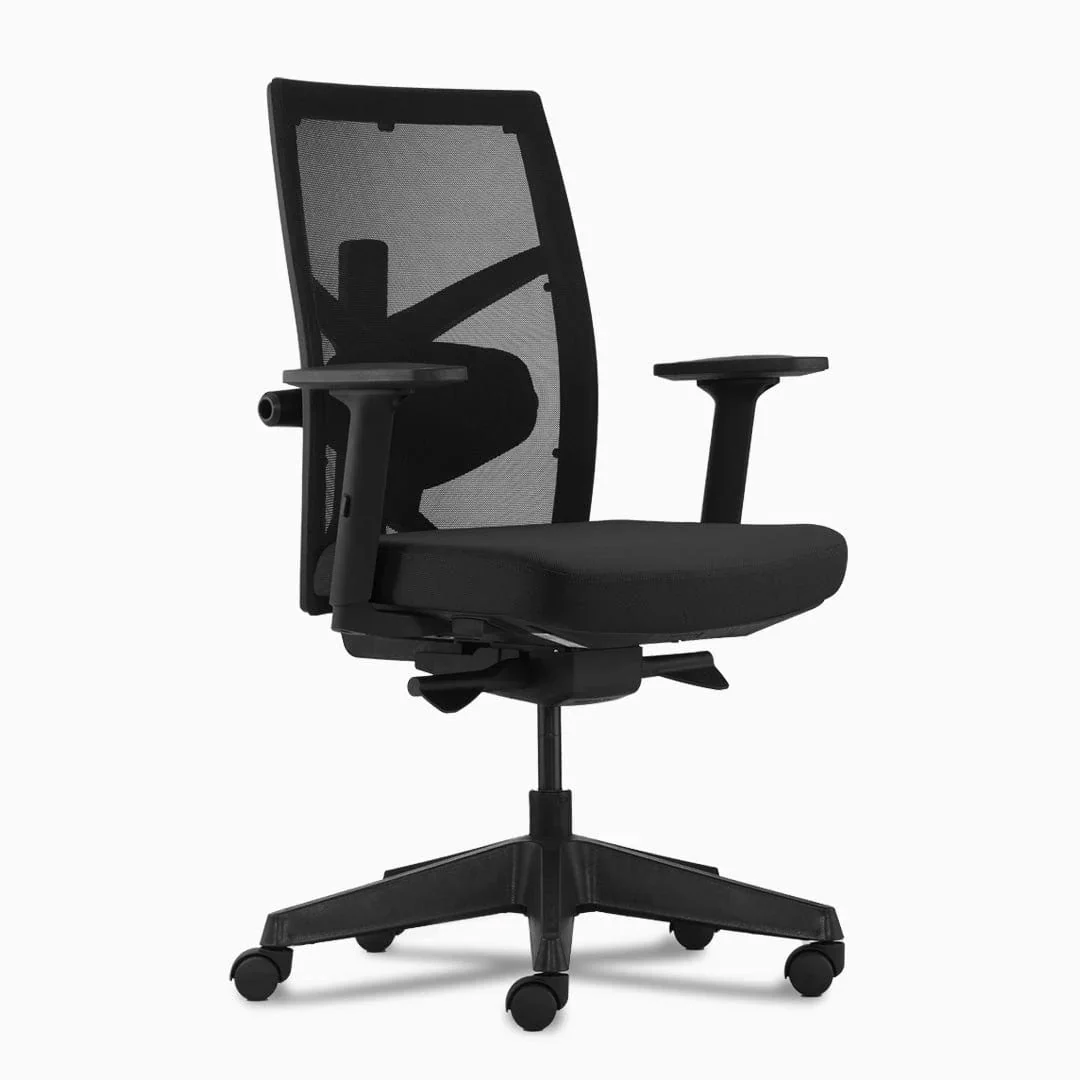 Desky Elite Ergonomic Chair No Headrest - Black - Image 2