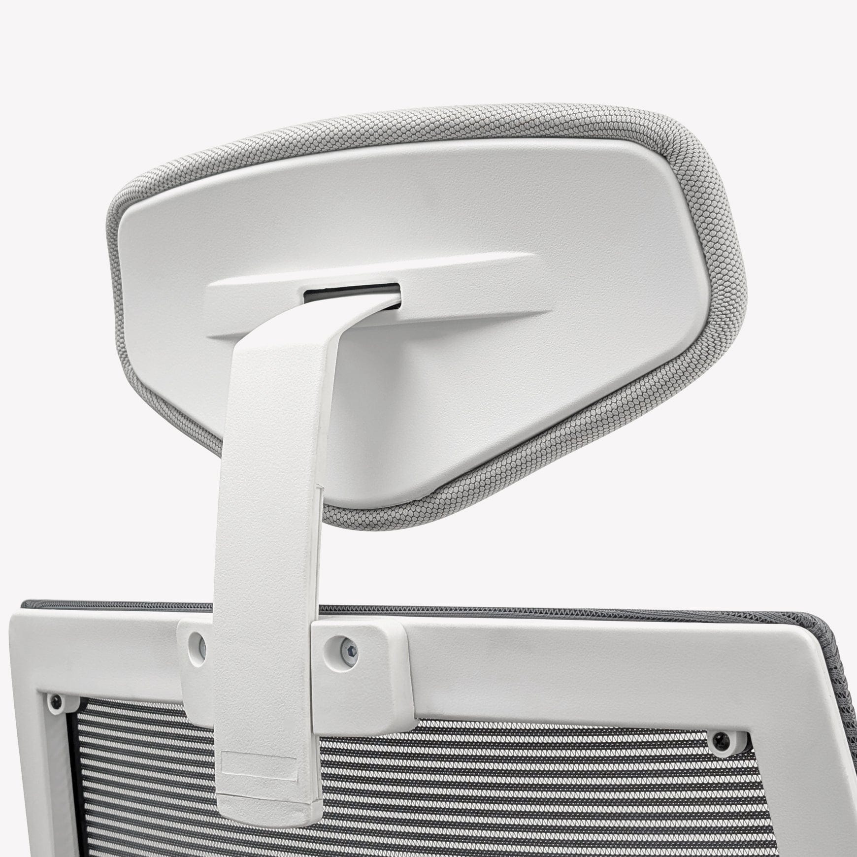Desky Elite Ergonomic Chair with Headrest - White / Grey - Image 2