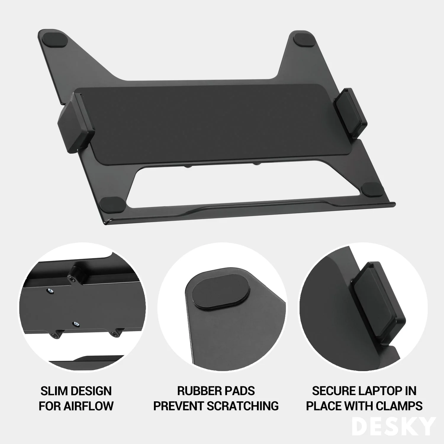 Desky Expandable Laptop Mount - Black - Image 2