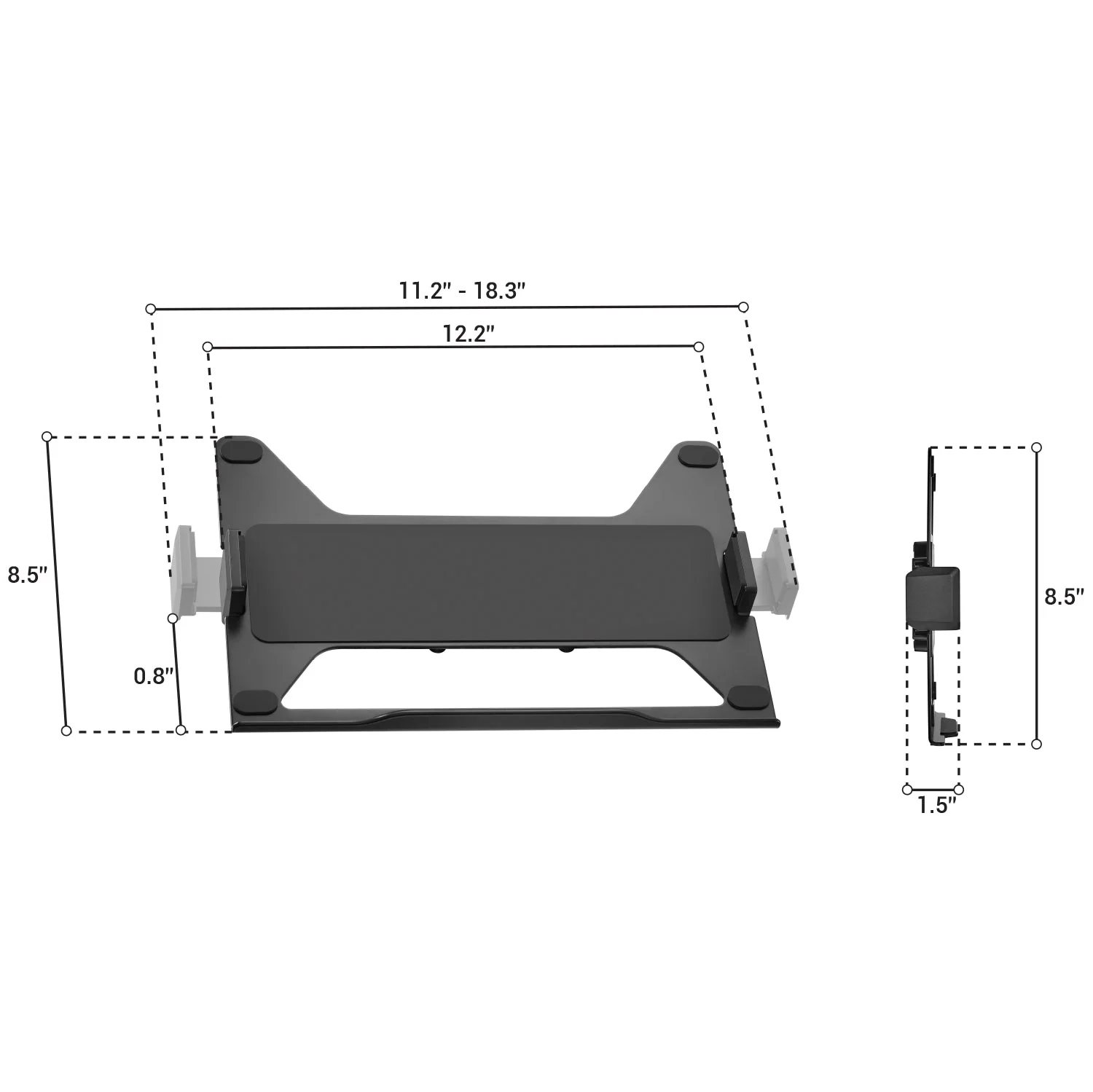Desky Expandable Laptop Mount - Black - Image 5