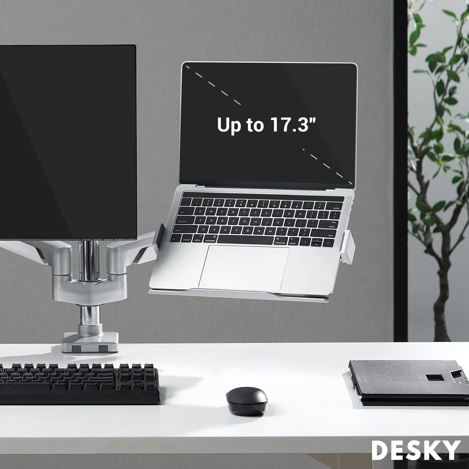 Desky Expandable Laptop Mount - Silver - Image 4