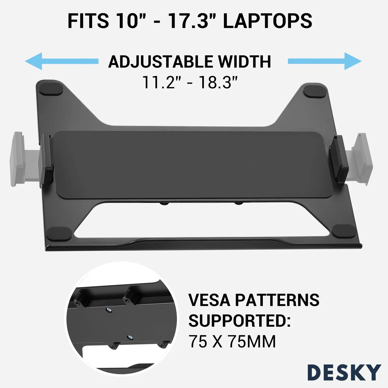 Desky Expandable Laptop Mount - Silver - Image 7