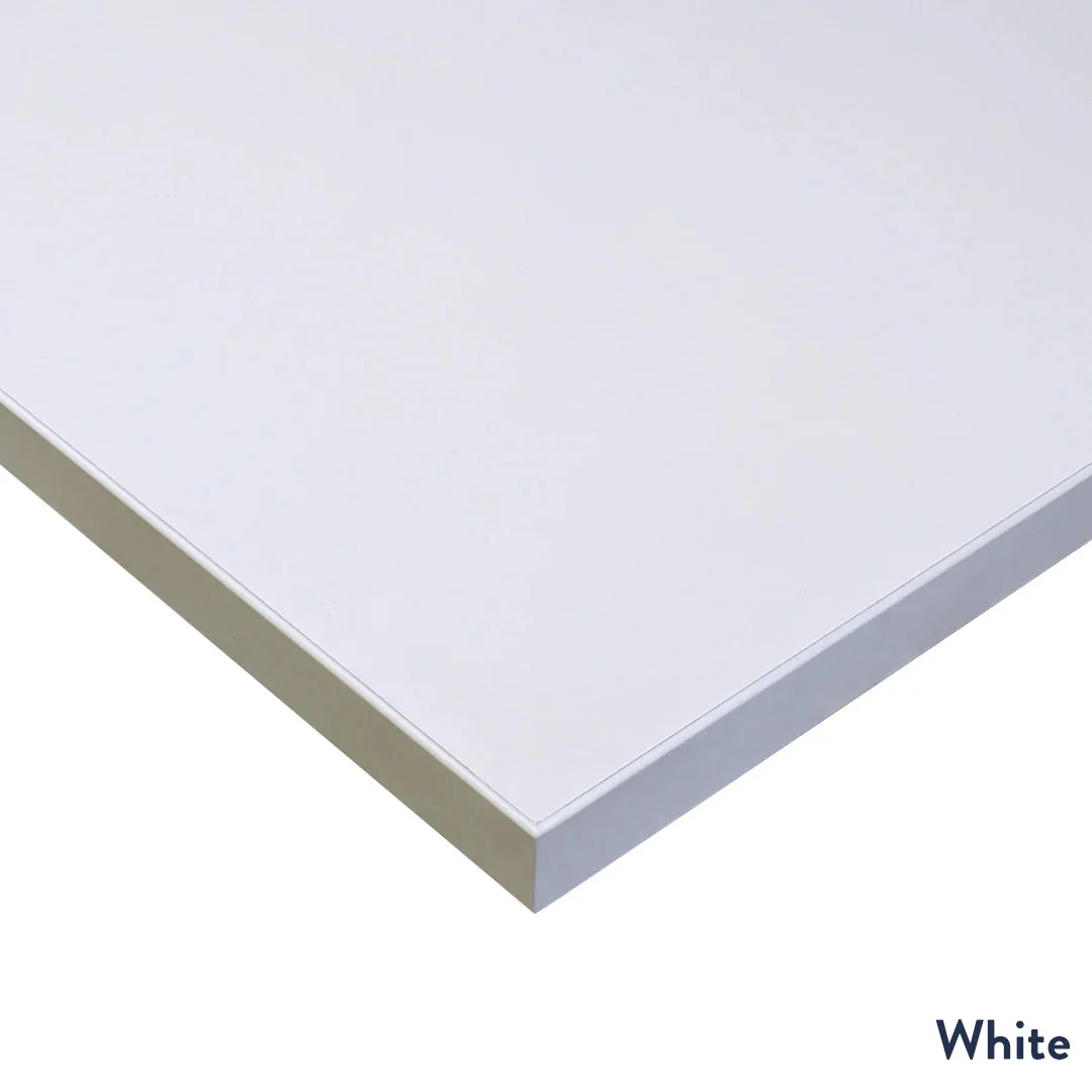 Desky L-Shape Melamine Sit Stand Desk 2000x1800mm - Left Return (White/Matte Black) - Image 2