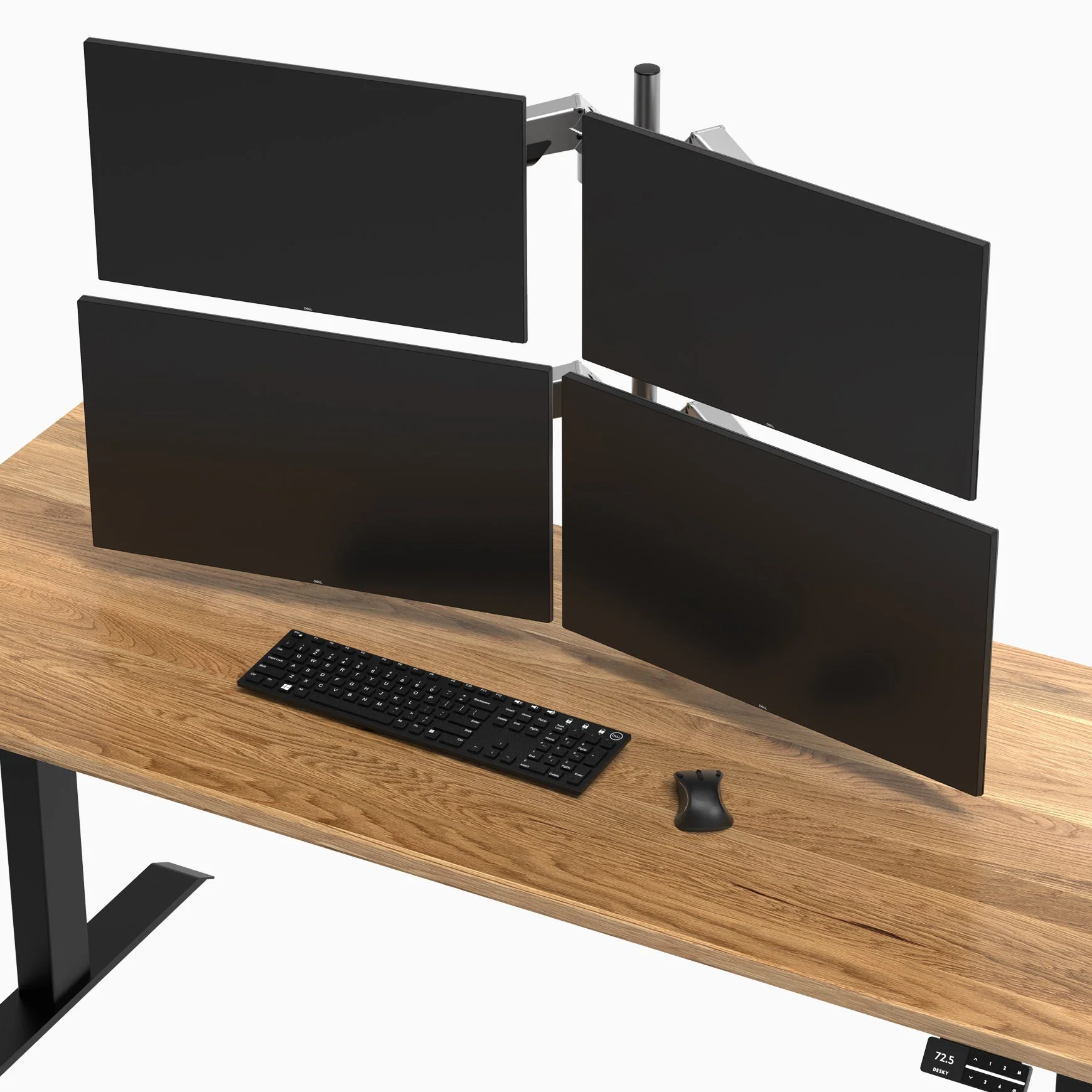 Desky Quad Monitor Arm - Silver - Image 3